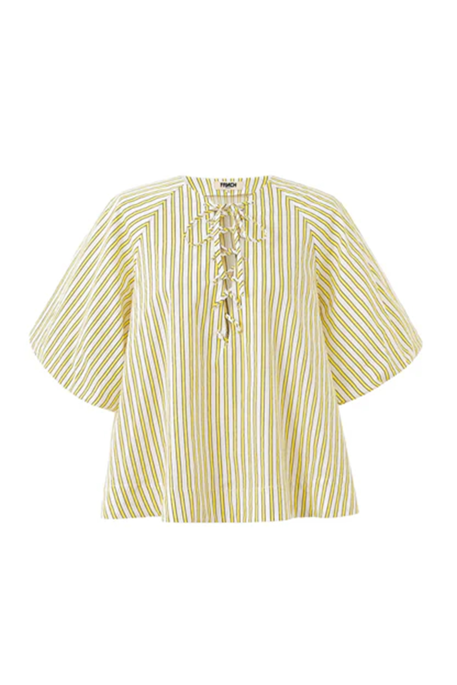 Dames blouse korte mouw geel