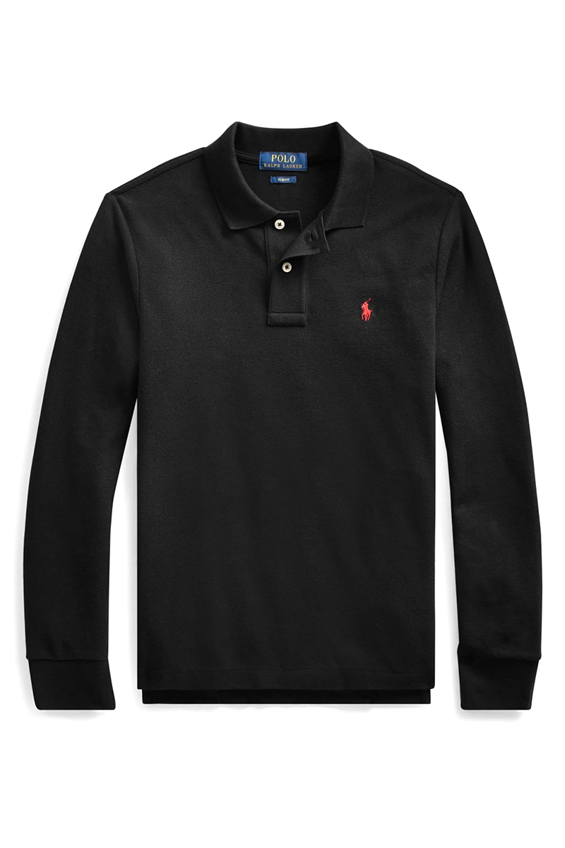 Polo Ralph Lauren Jongens polo lange mouw Zwart-1 1