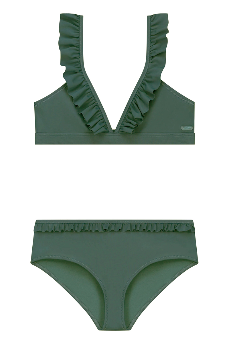 Bad/beach meisjes bikini groen