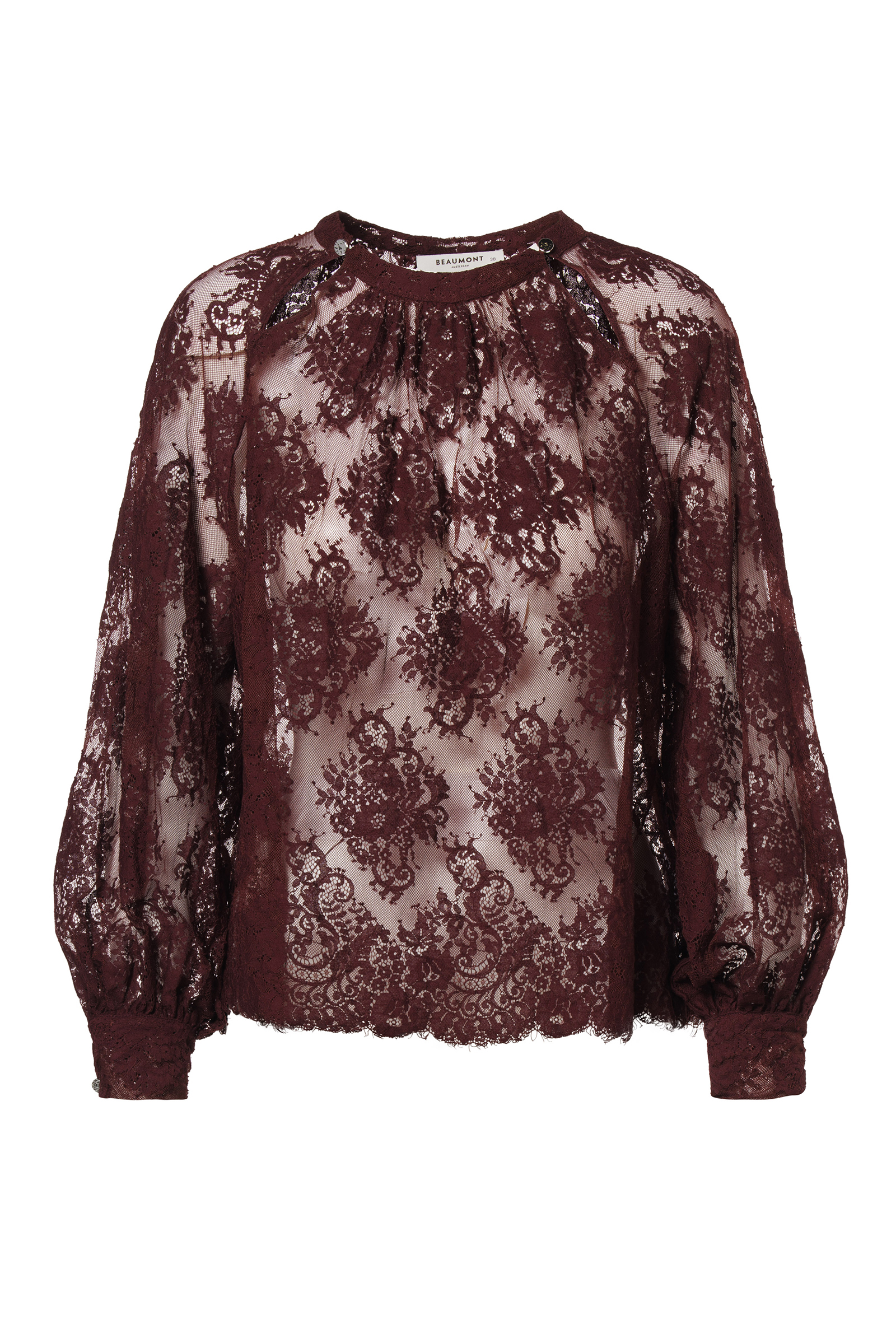 Dames blouse lange mouw rood