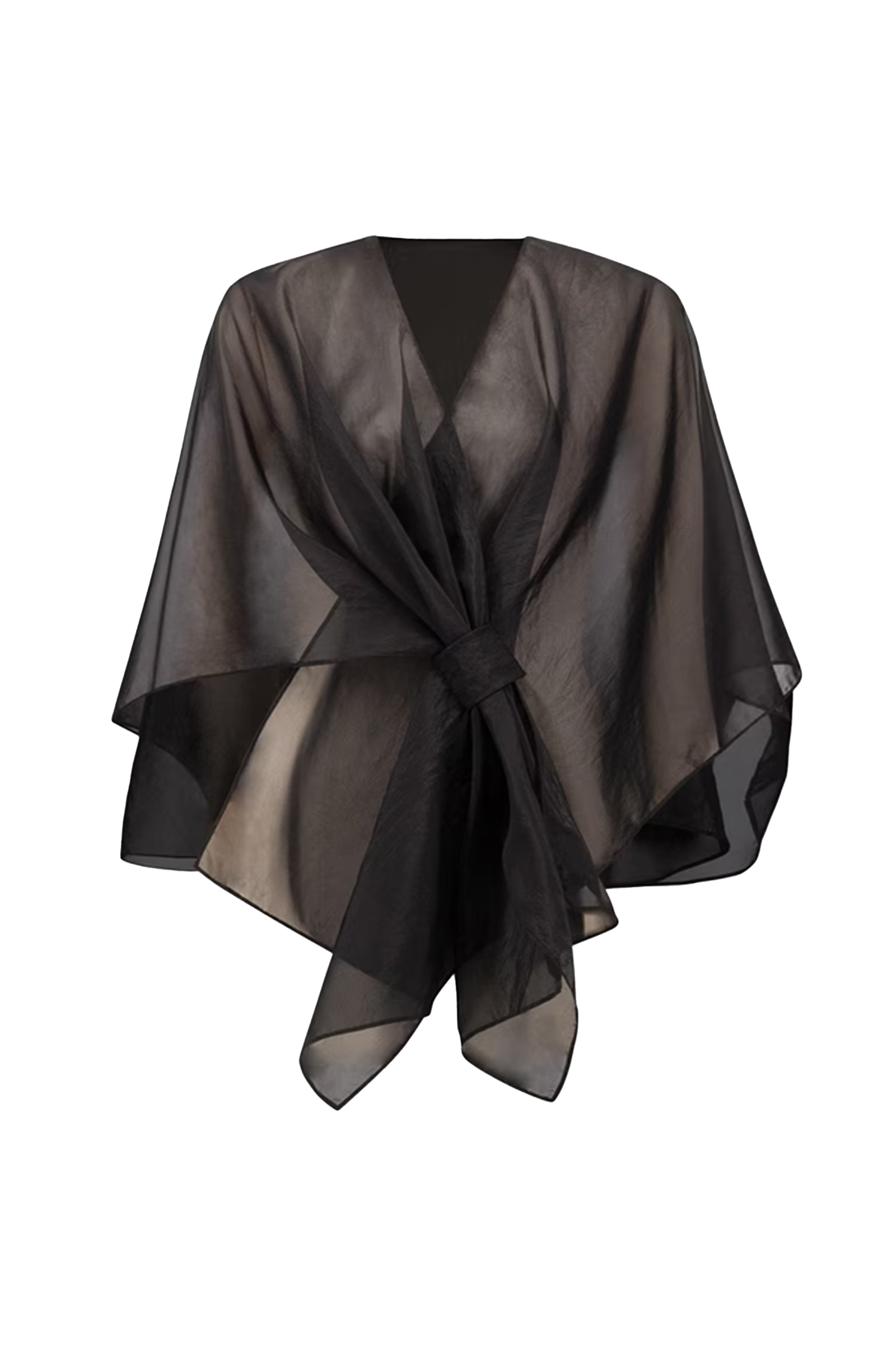 Dames poncho/cape zwart