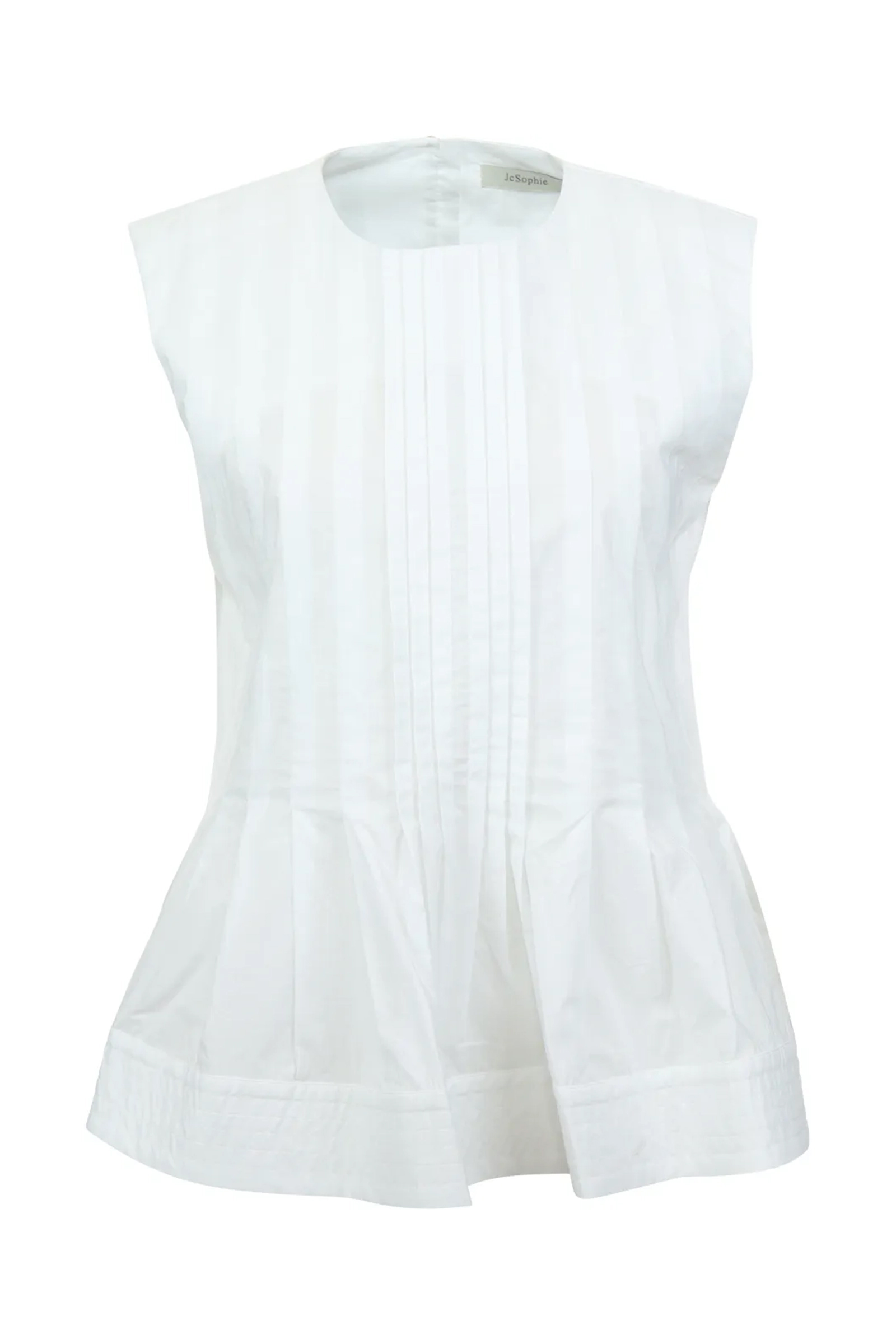 Dames blouse mouwloos wit