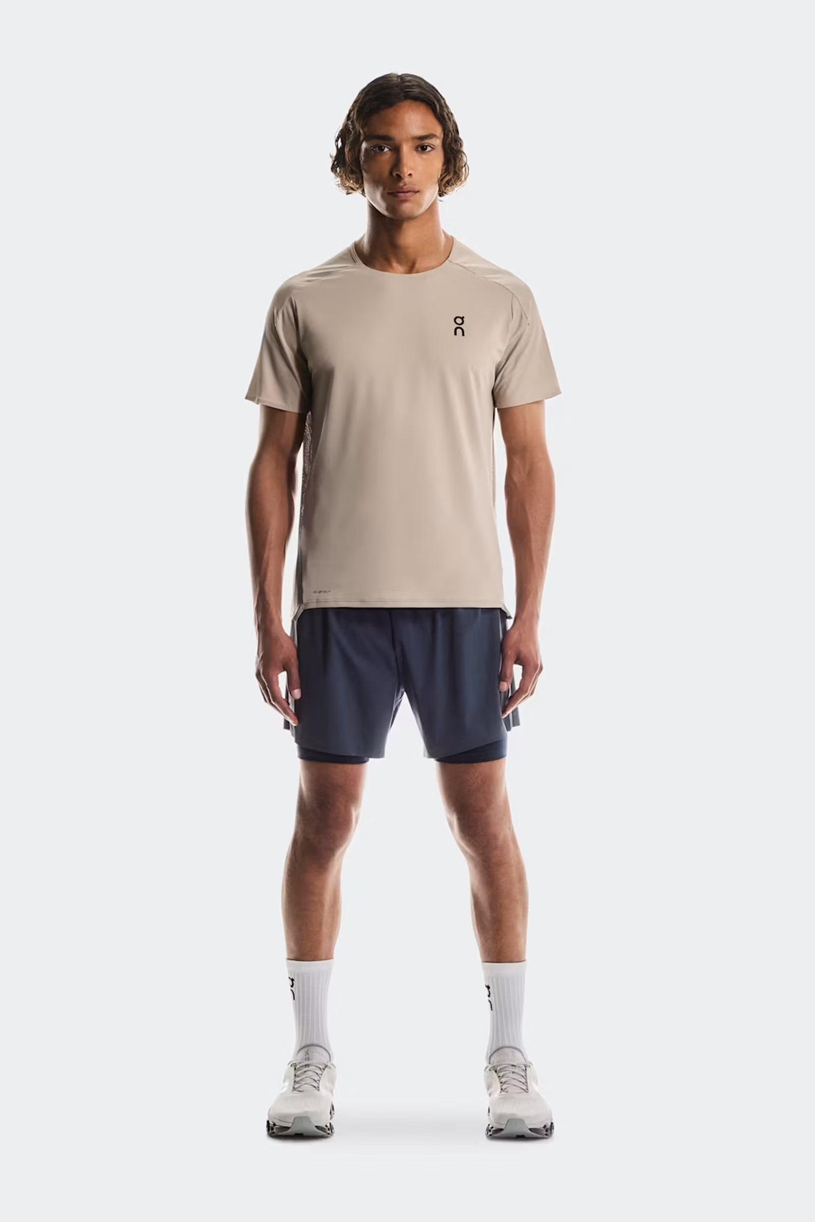 Running heren t-shirt km bruin