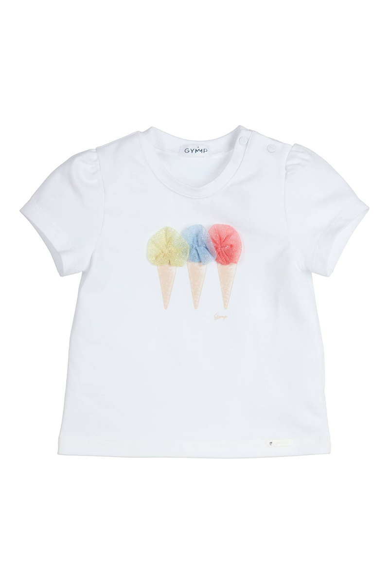 Baby t-shirt korte mouw wit