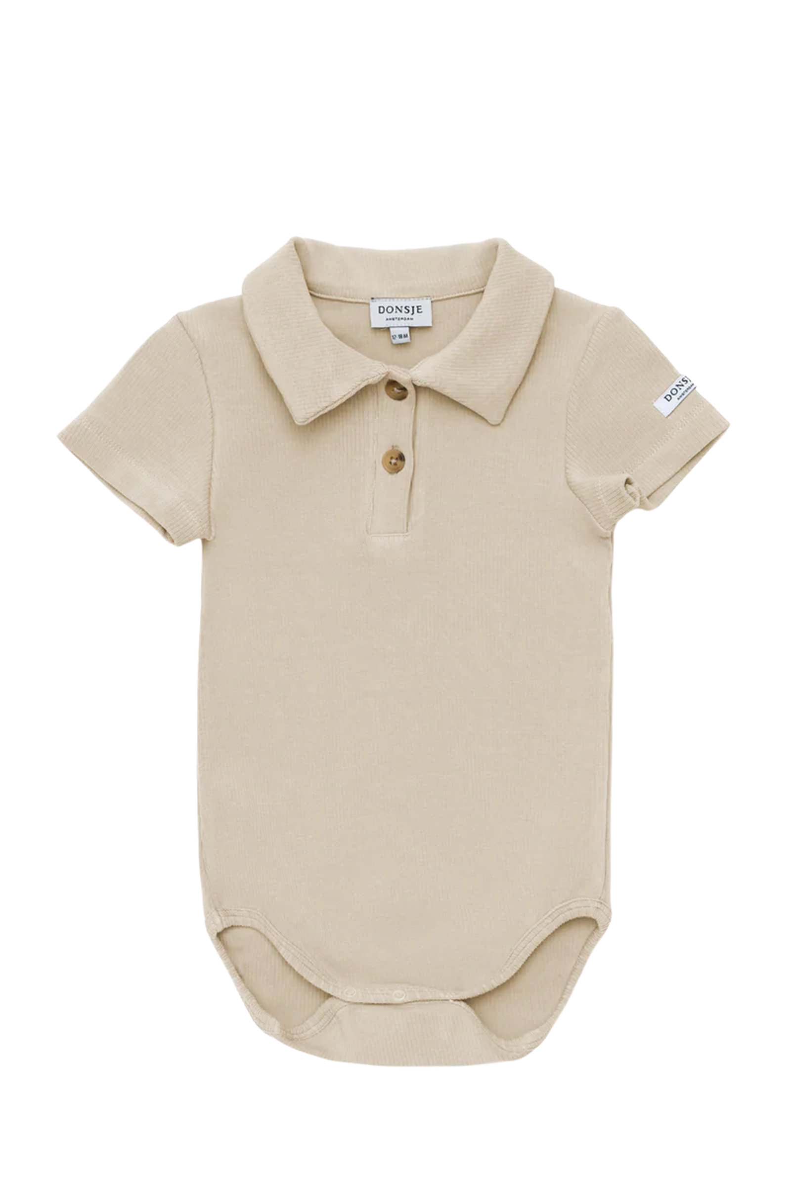 Baby romper korte mouw bruin