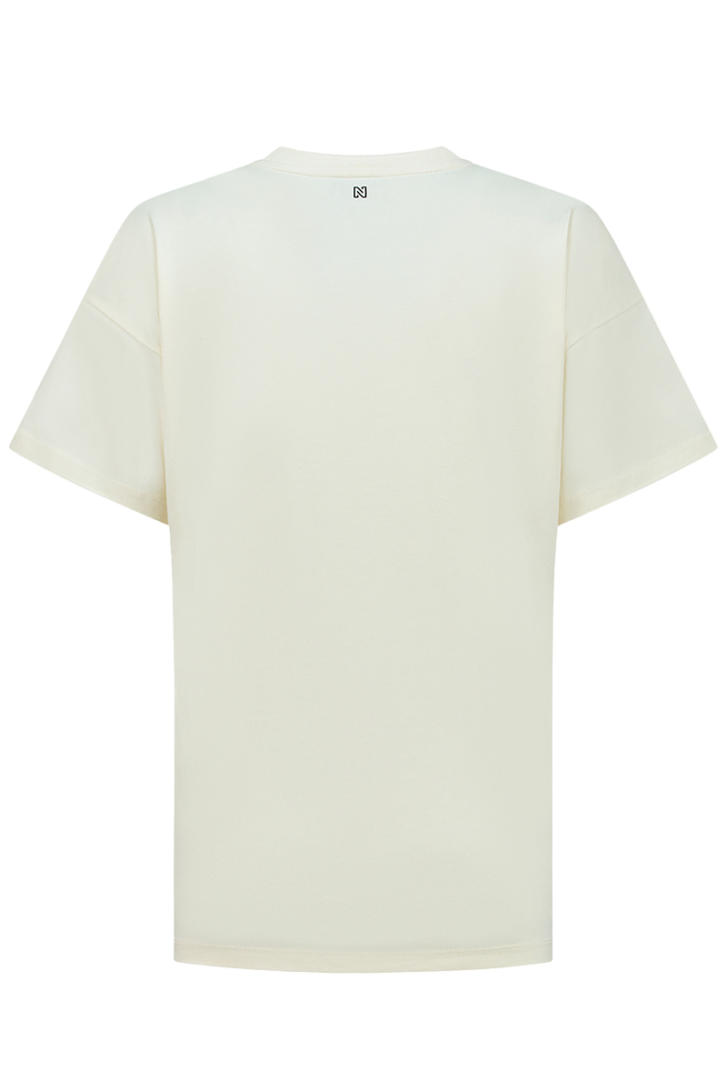 Nikkie Eclectic T-Shirt Ecru-1 2