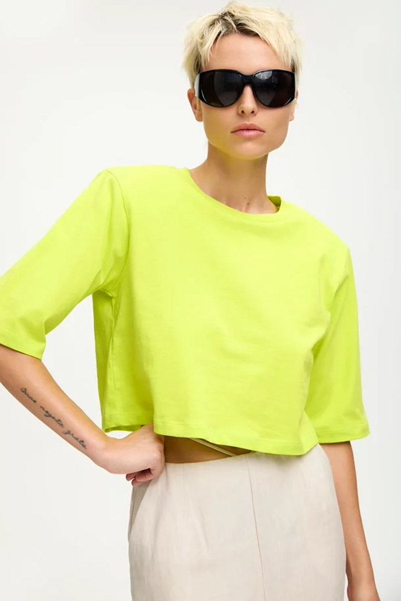 Gestuz JoryGZ cropped tee Geel-1 2