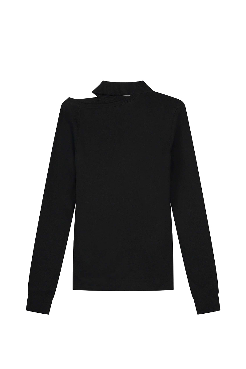 Meisjes t-shirt lange mouw zwart
