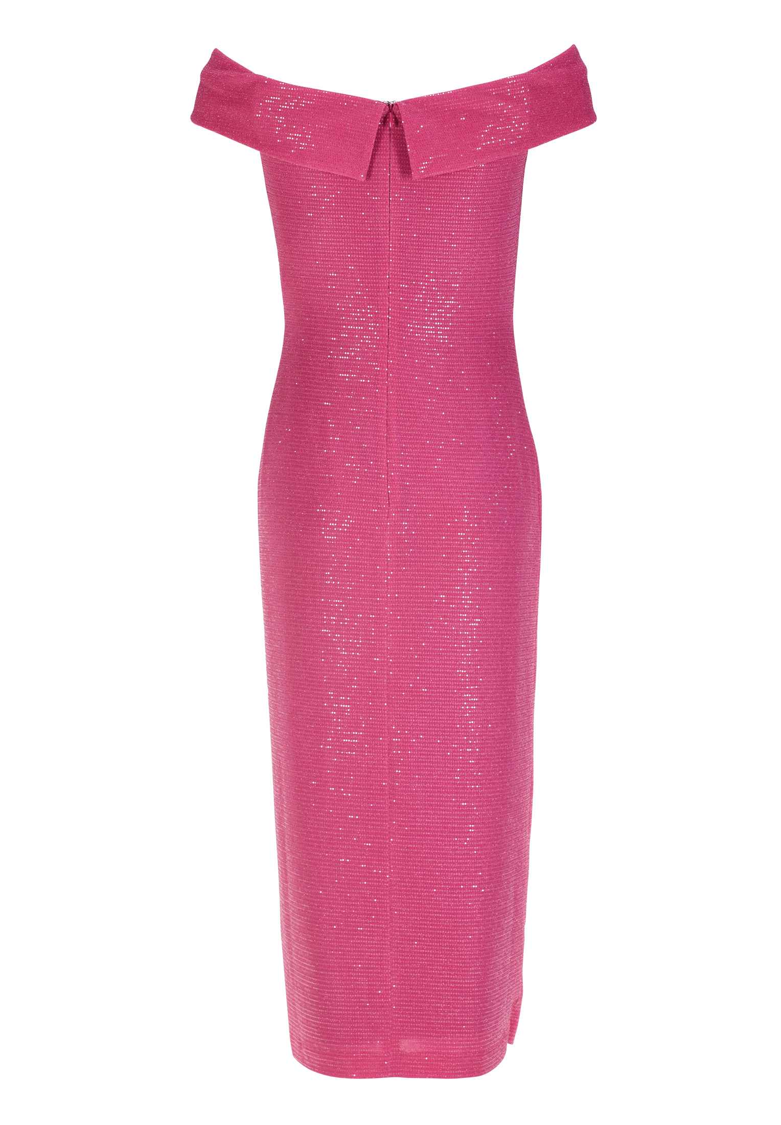 Swing Midi Kleid aus glitzerndem Jersey candy pink 5