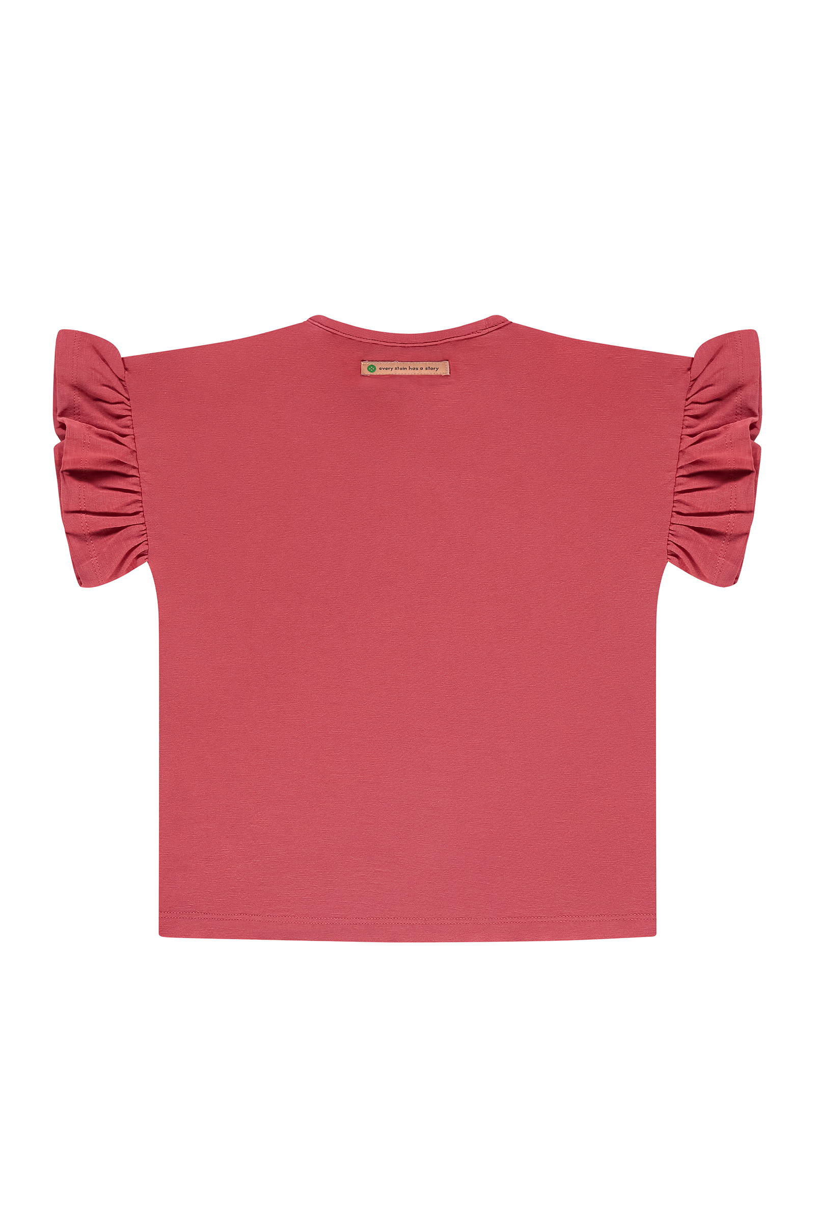 Meisjes t-shirt korte mouw rood