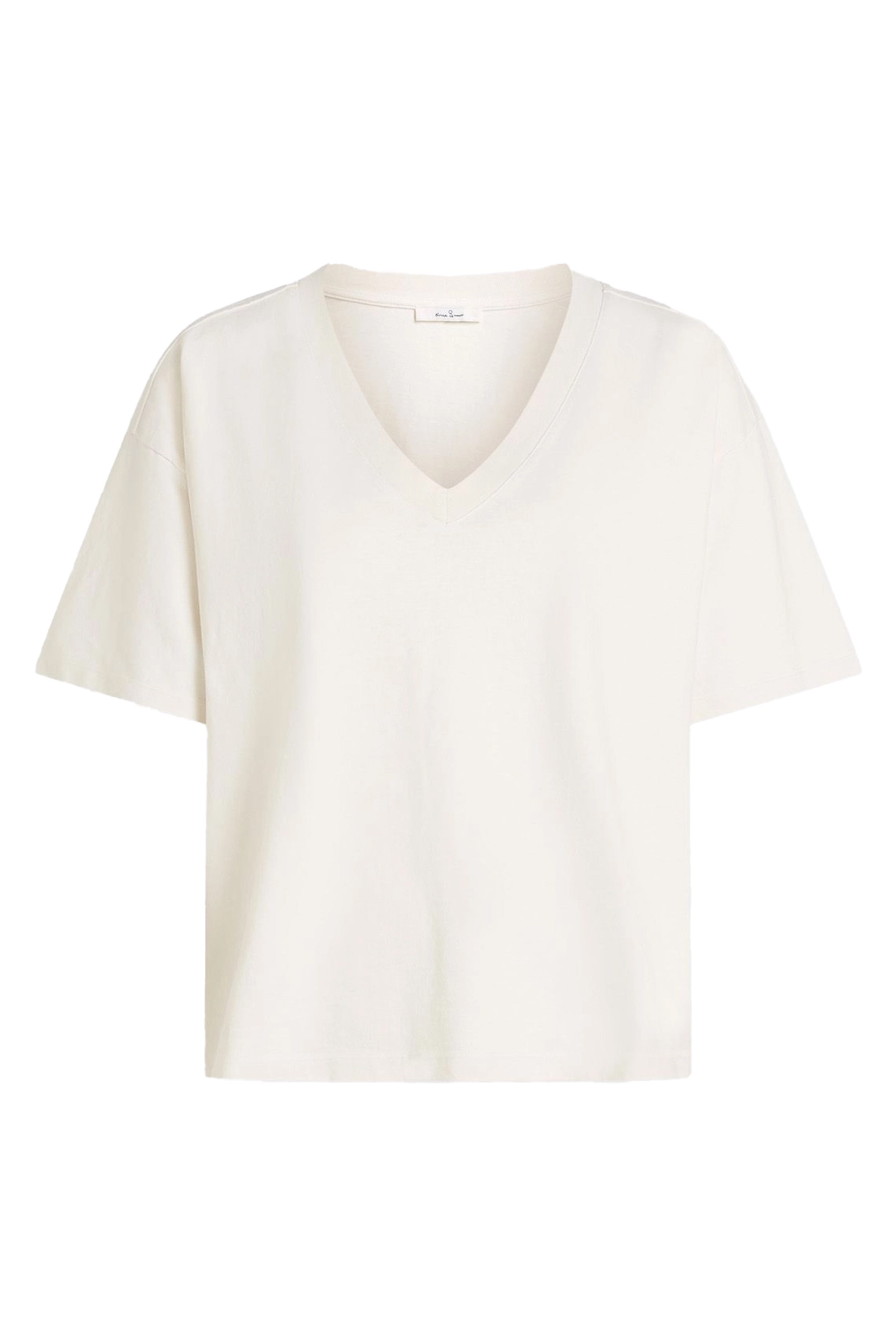 Dames t-shirt korte mouw ecru
