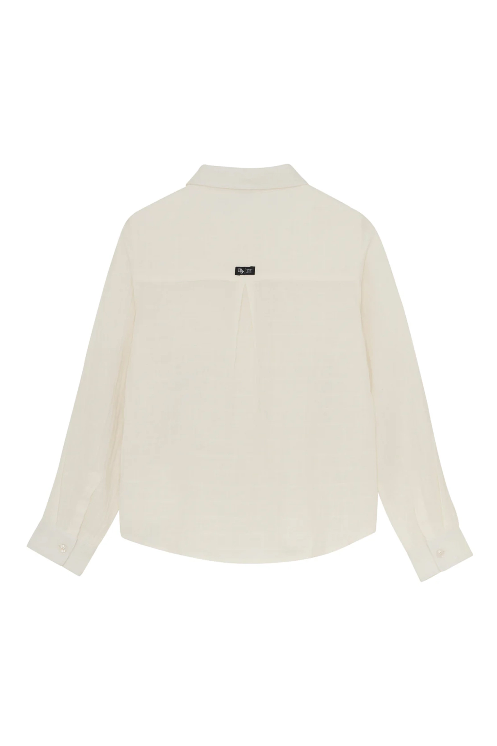 Meisjes blouse lange mouw wit