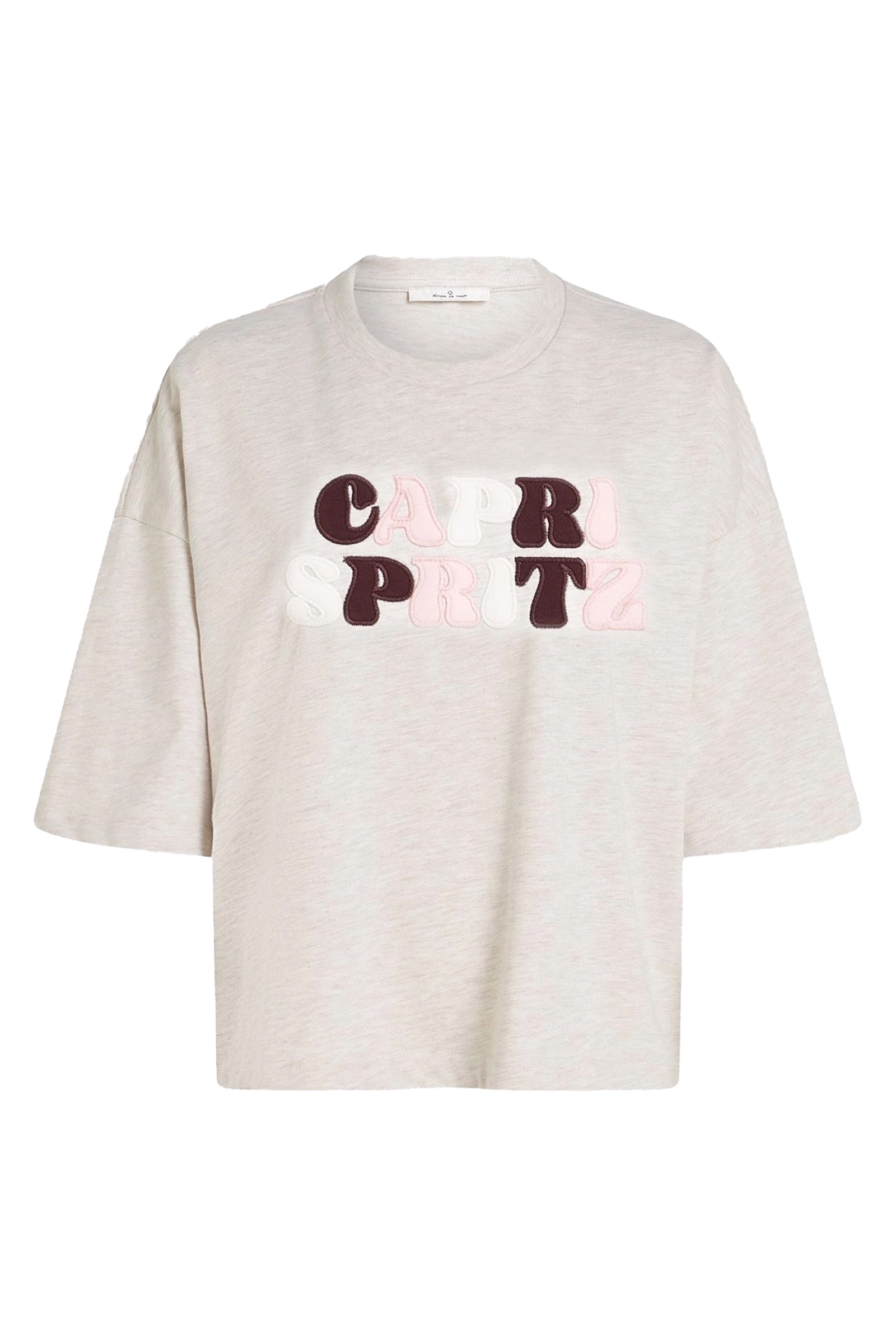 Dames t-shirt korte mouw ecru