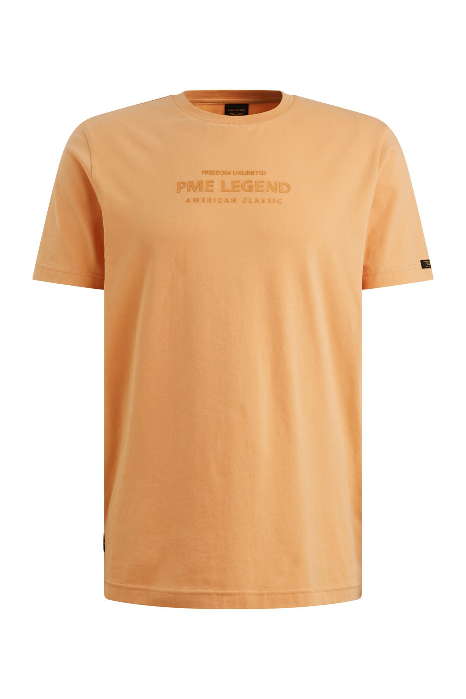 Heren overhemd lm casual oranje