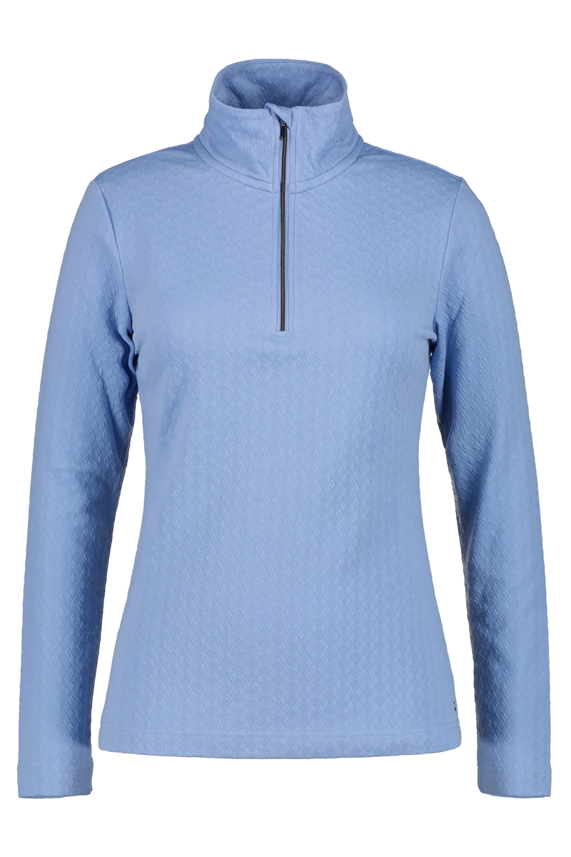 Wintersport dames pully+rits blauw