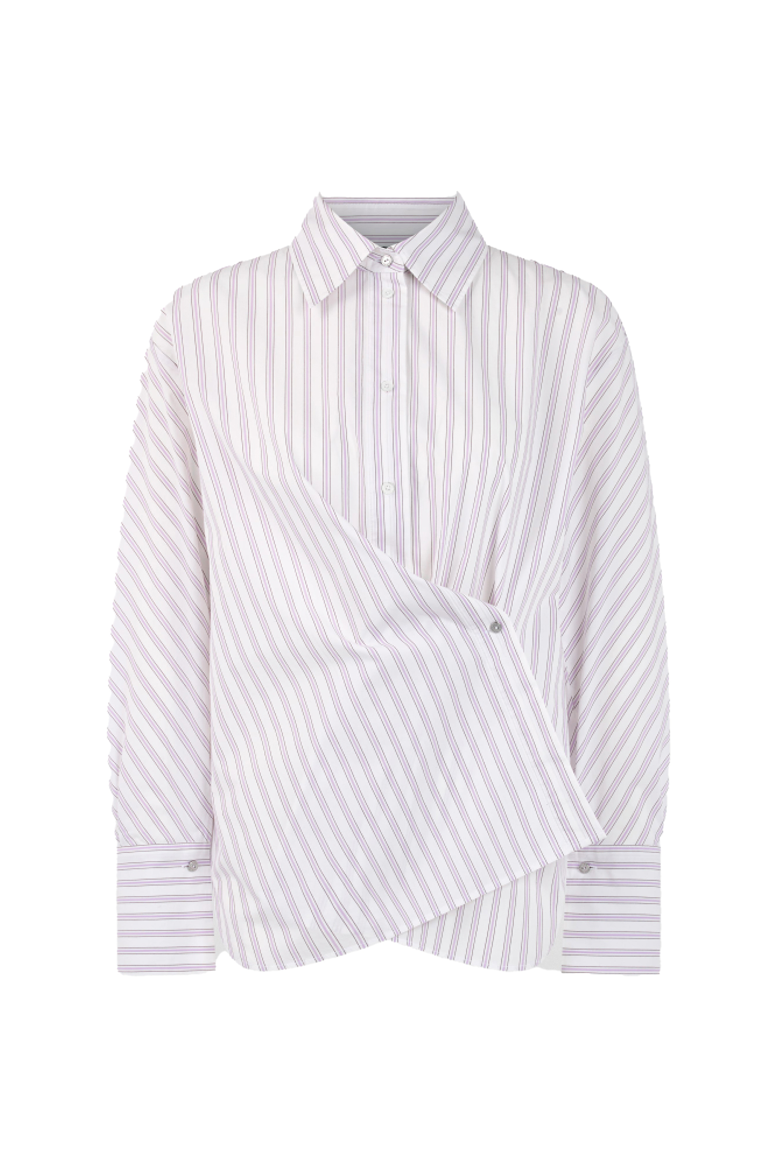 Dames blouse lange mouw paars