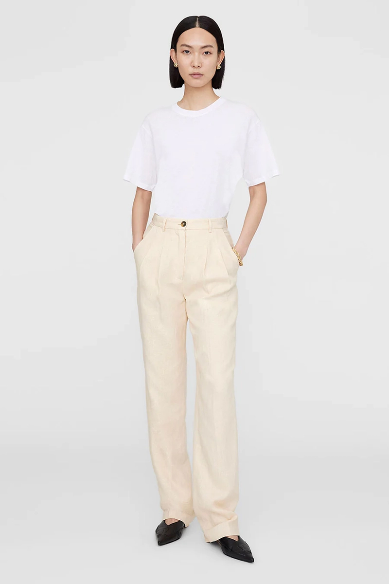 Dames broek geel