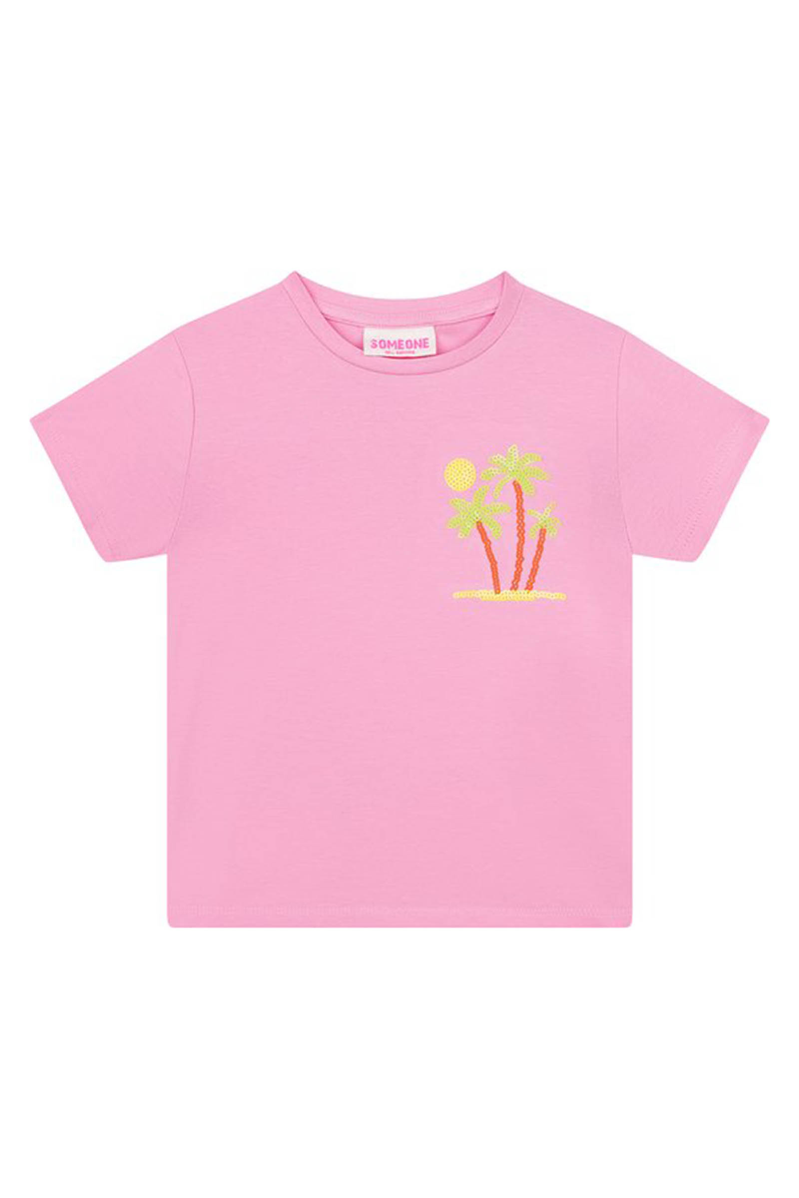 Meisjes t-shirt korte mouw rose