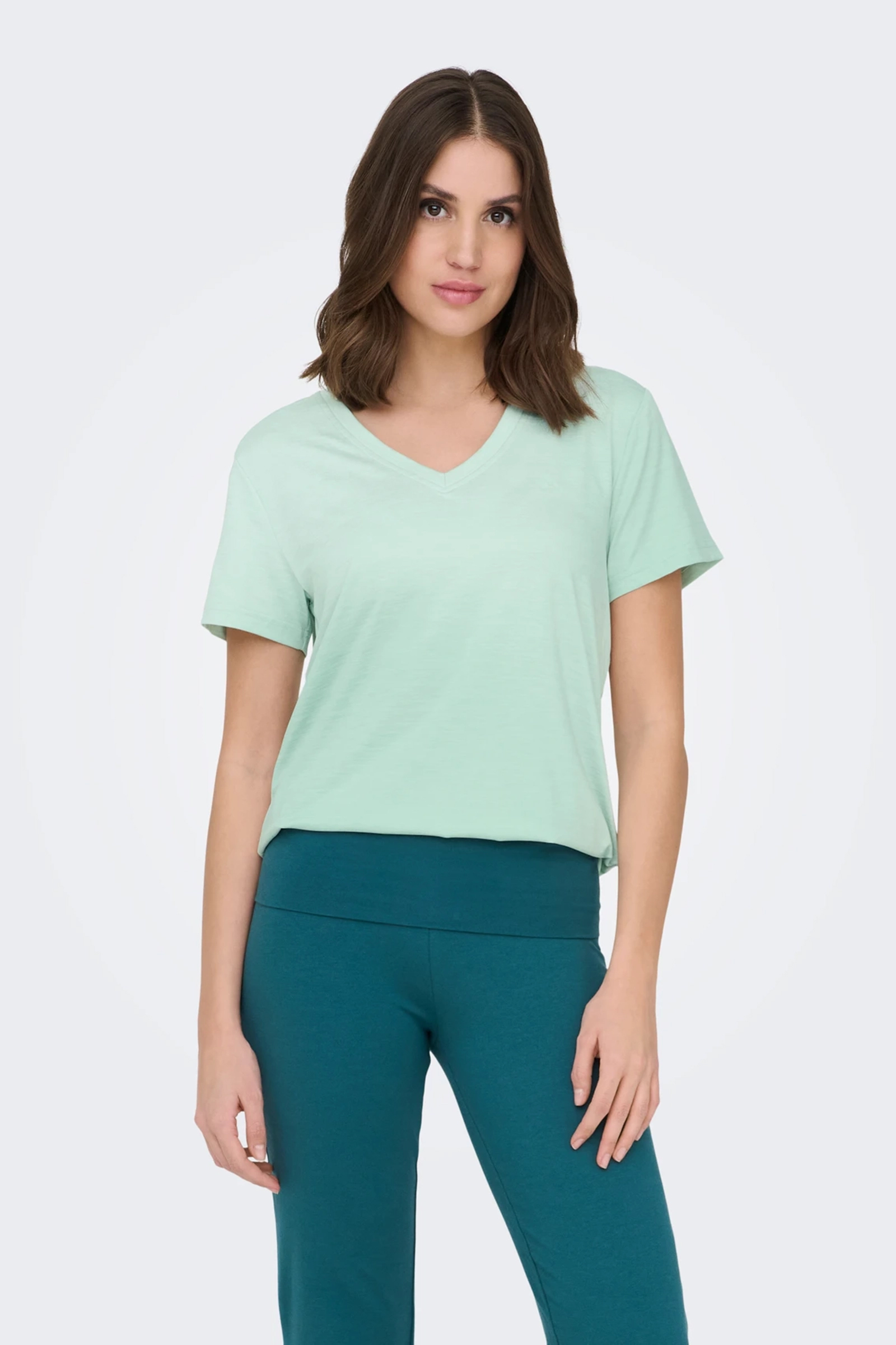 Fitness dames t-shirt km blauw