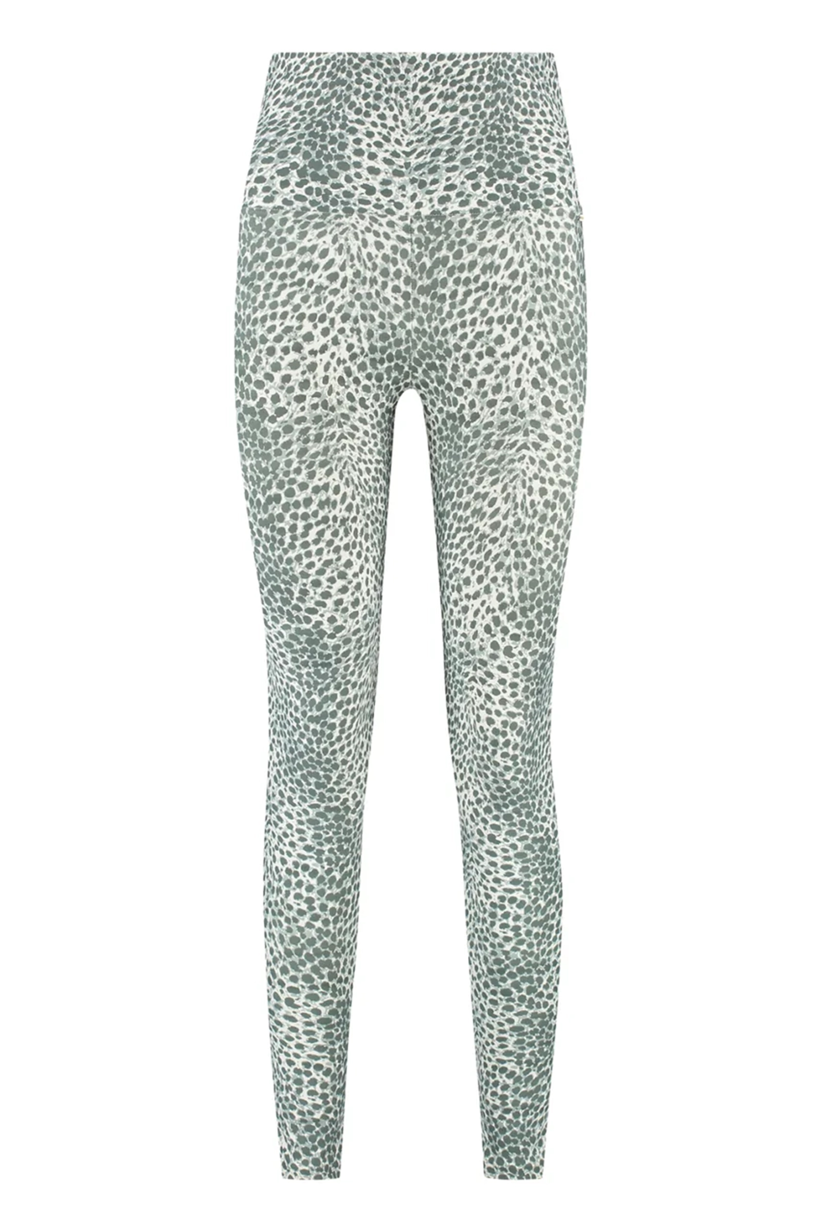 Fitness dames tight lang groen