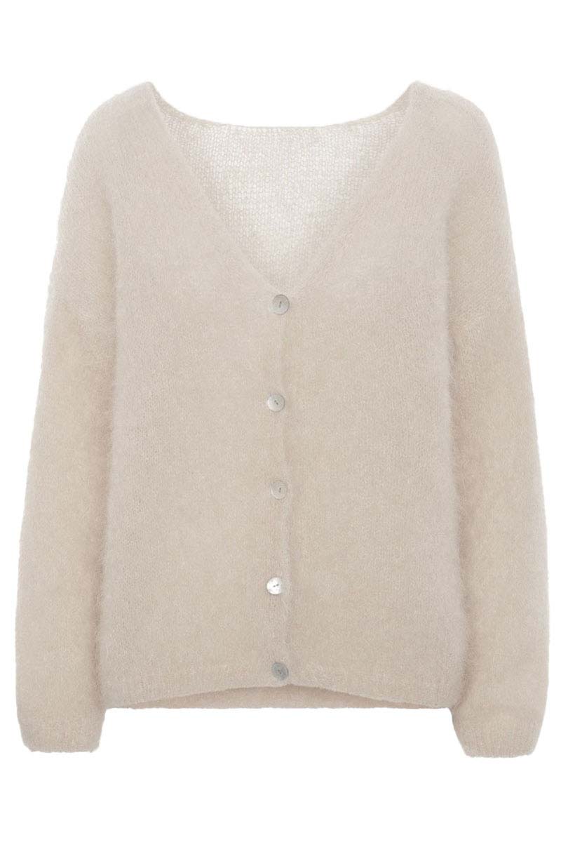 Americandreams Cornelia LS cardigan Ecru-1 1