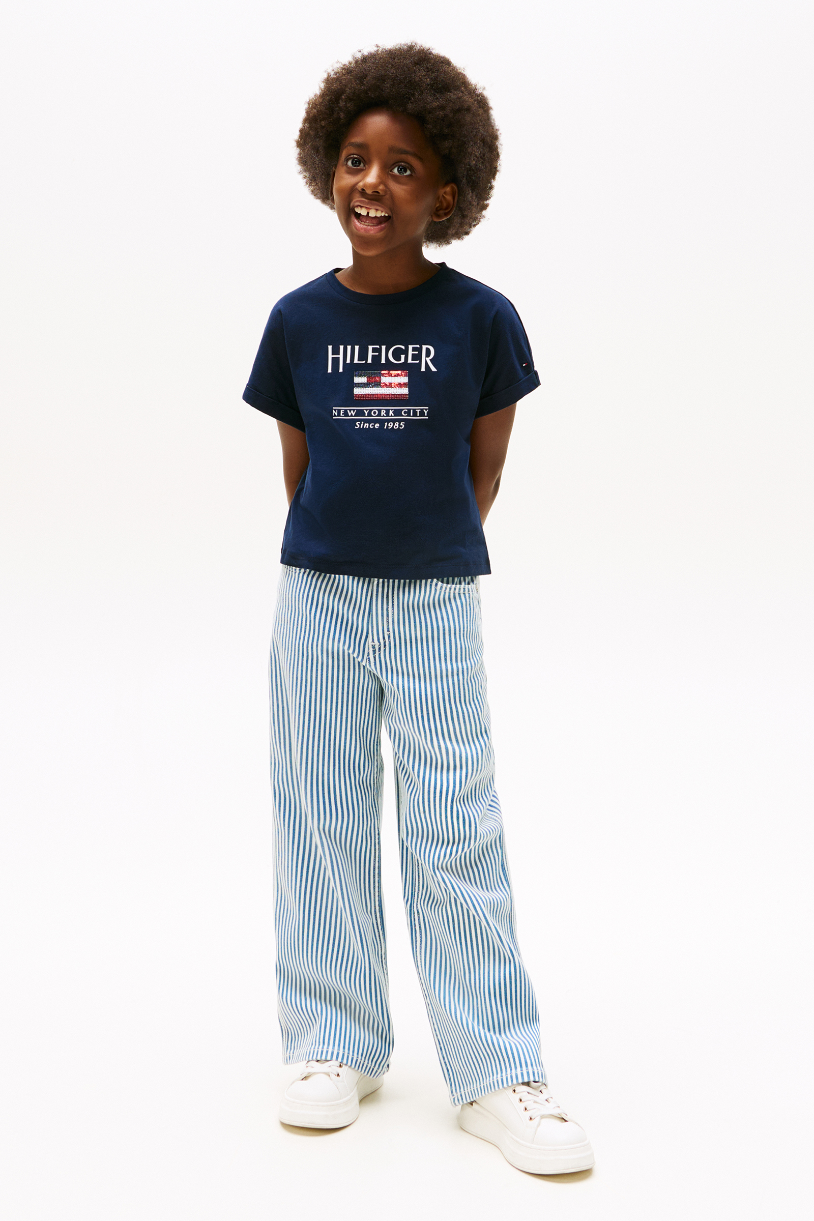 Meisjes t-shirt korte mouw blauw