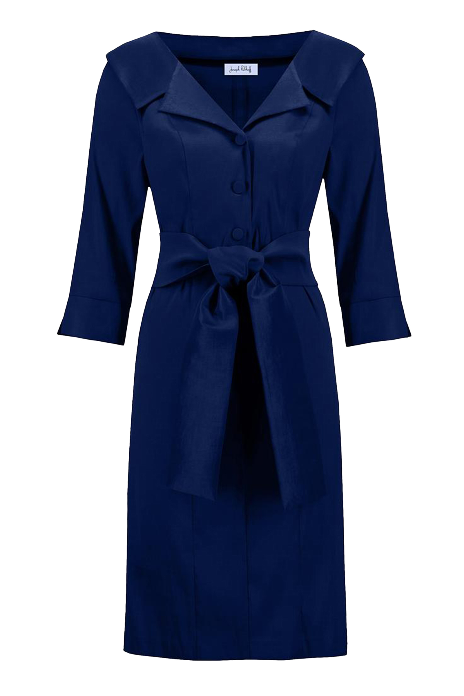 Joseph Ribkoff Jurken 252718F25 Blauw LDS Dress slim stretch