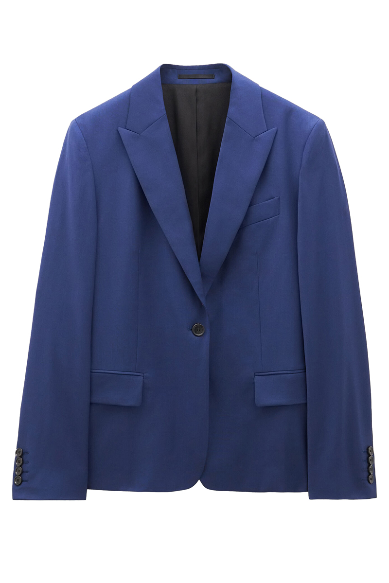 Filippa K Sasha cool wool blazer Blauw-1 1