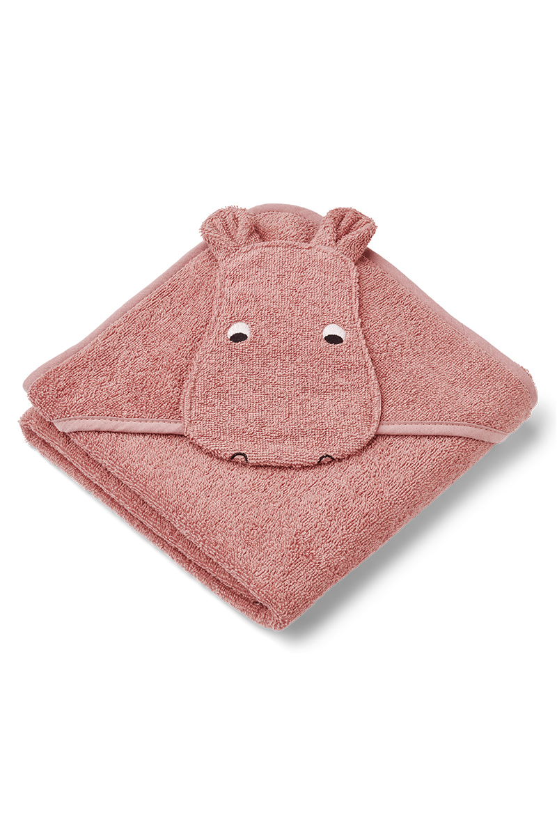 Liewood Albert hooded towel Rose-1 1