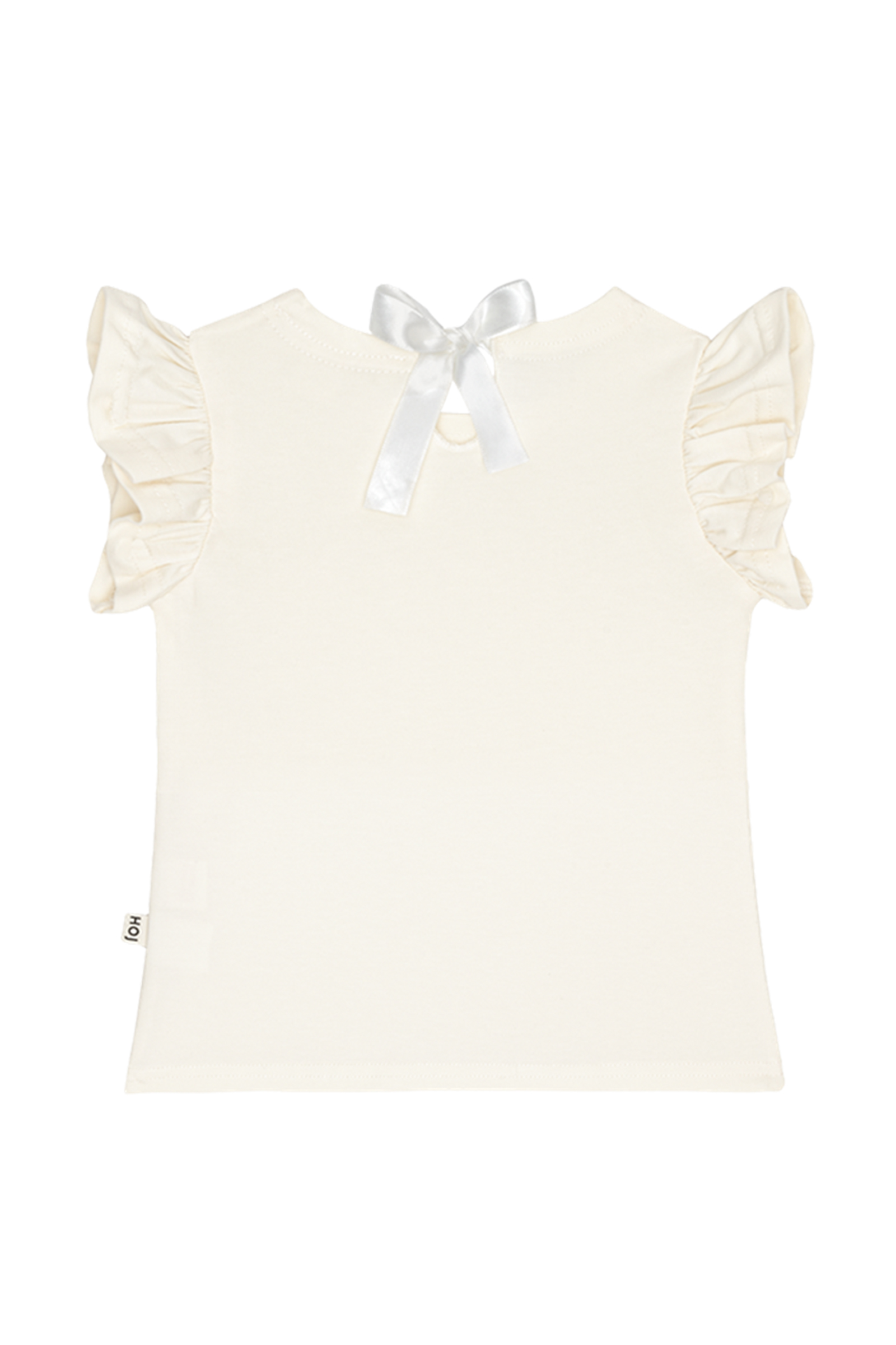 House Of Jamie Ruffled tee Ecru-1 3