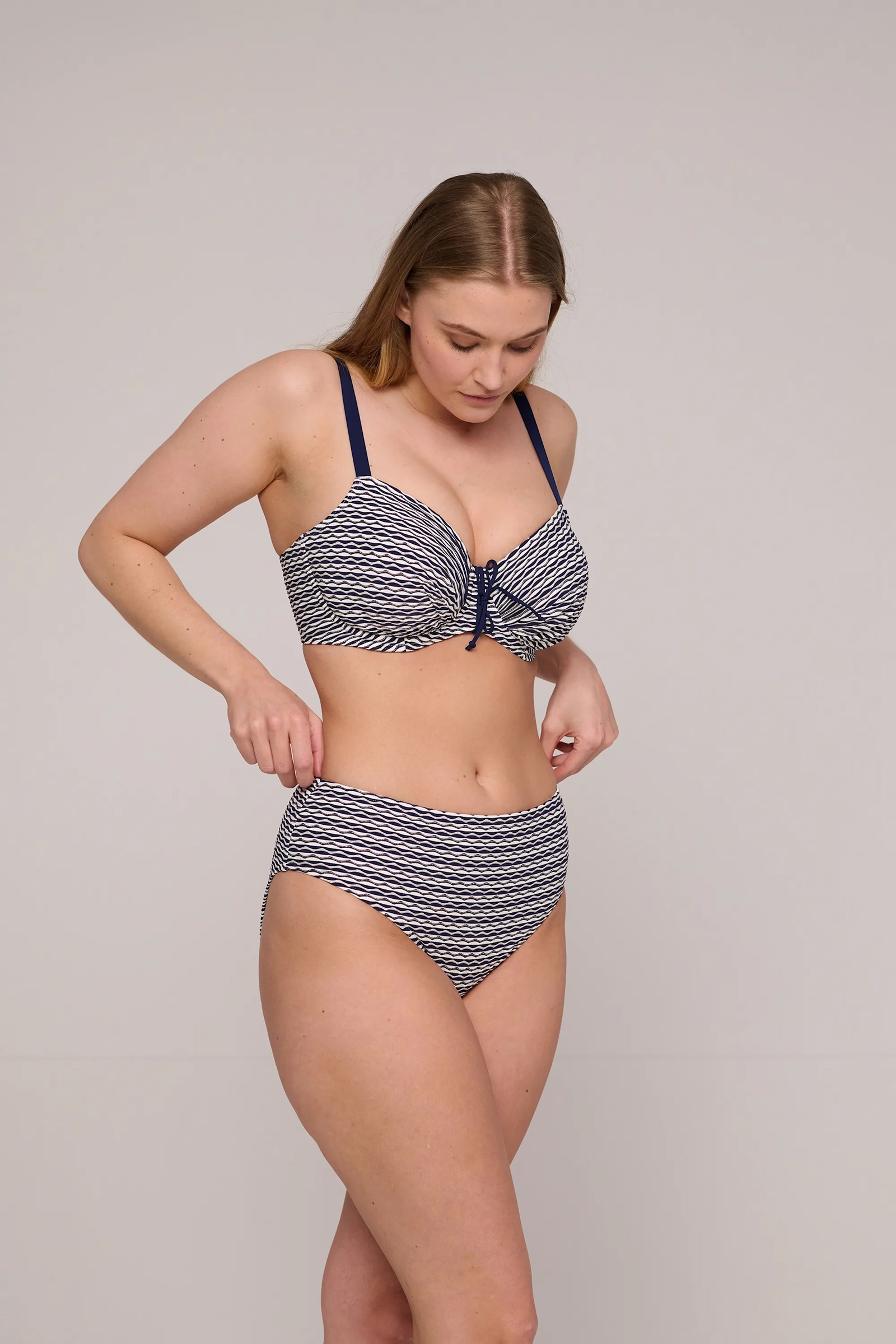 Bad/beach dames bikini slip blauw