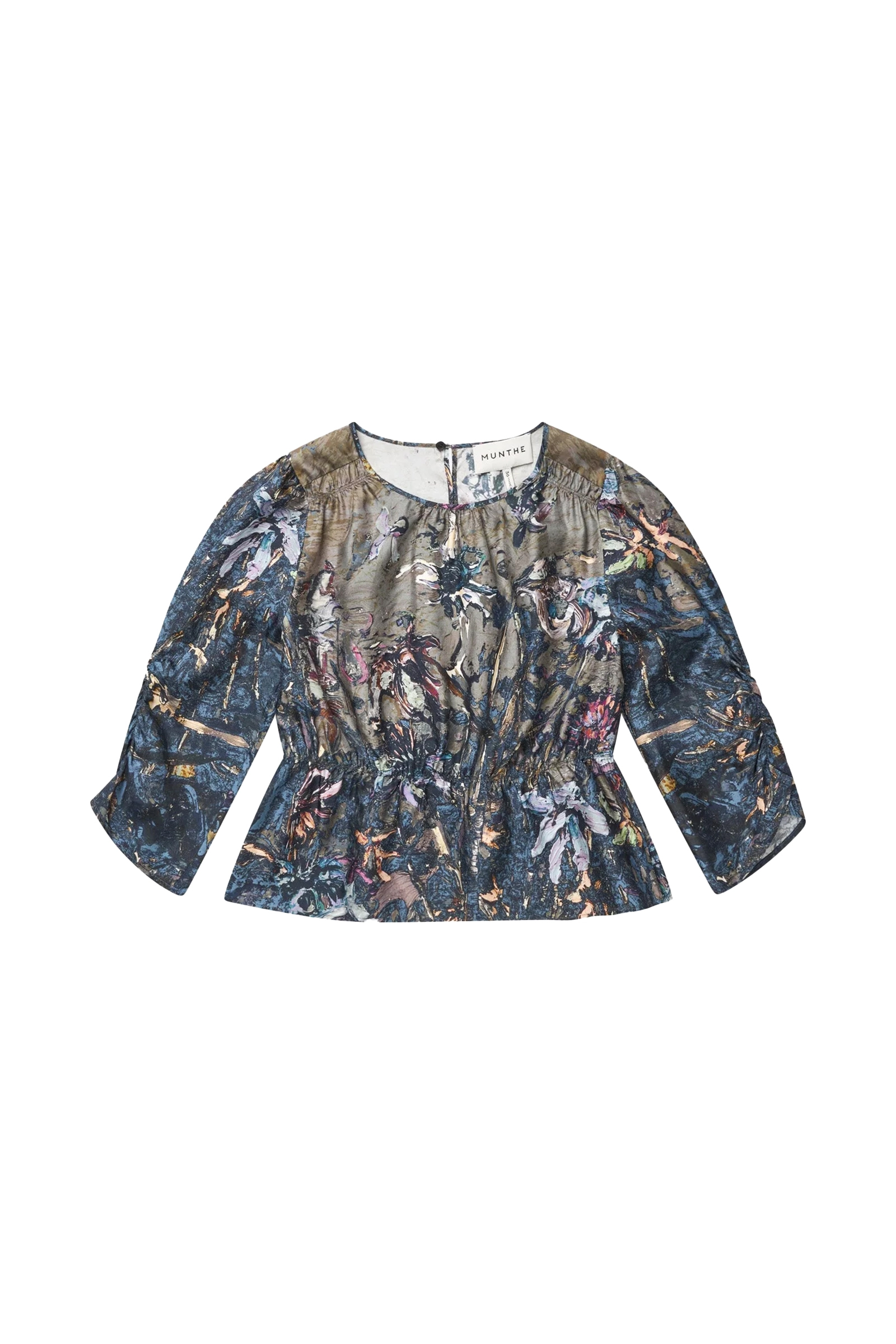 Dames blouse korte mouw bruin