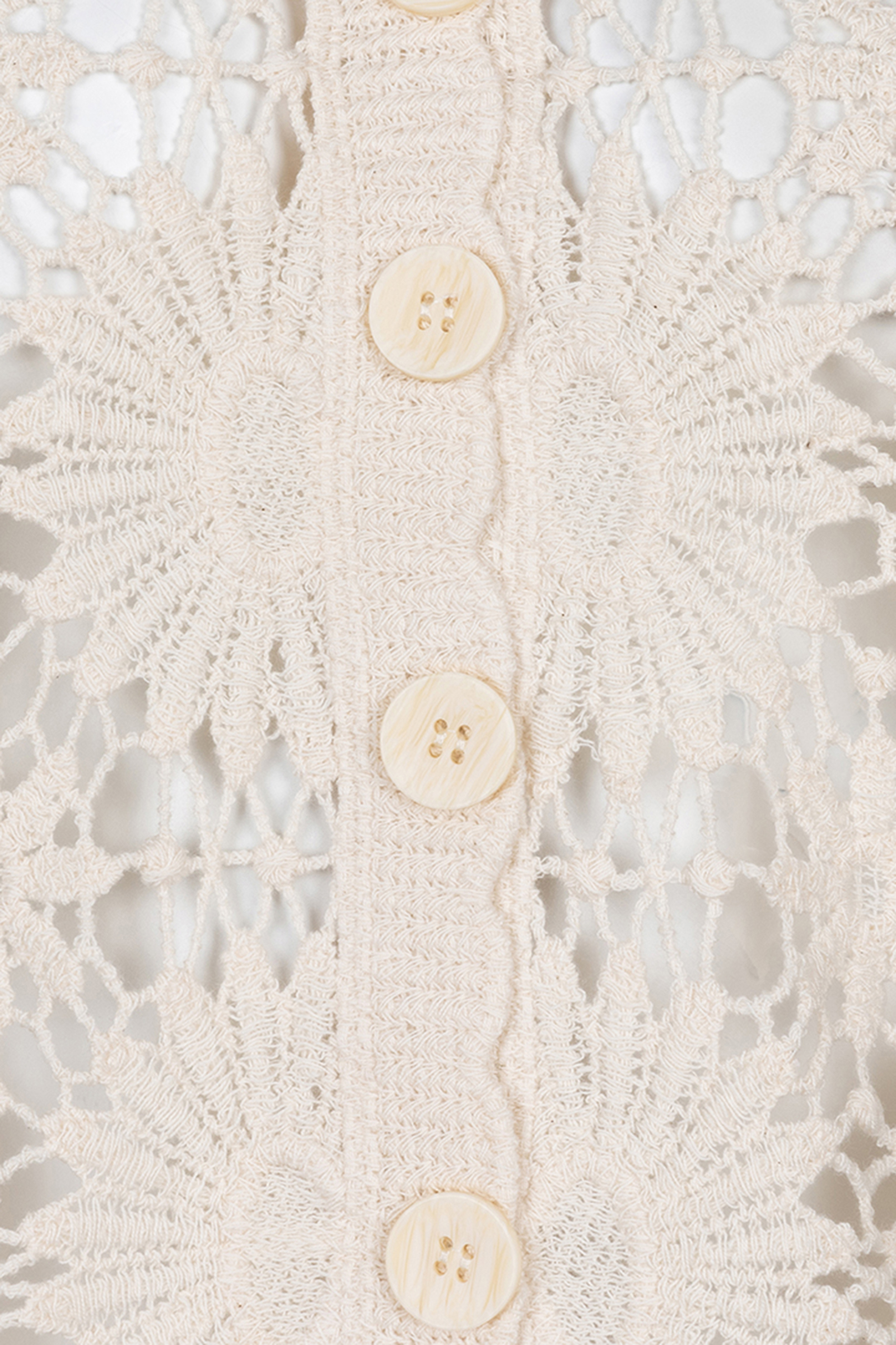 Esqualo Cardigan crochet Ecru-1 2