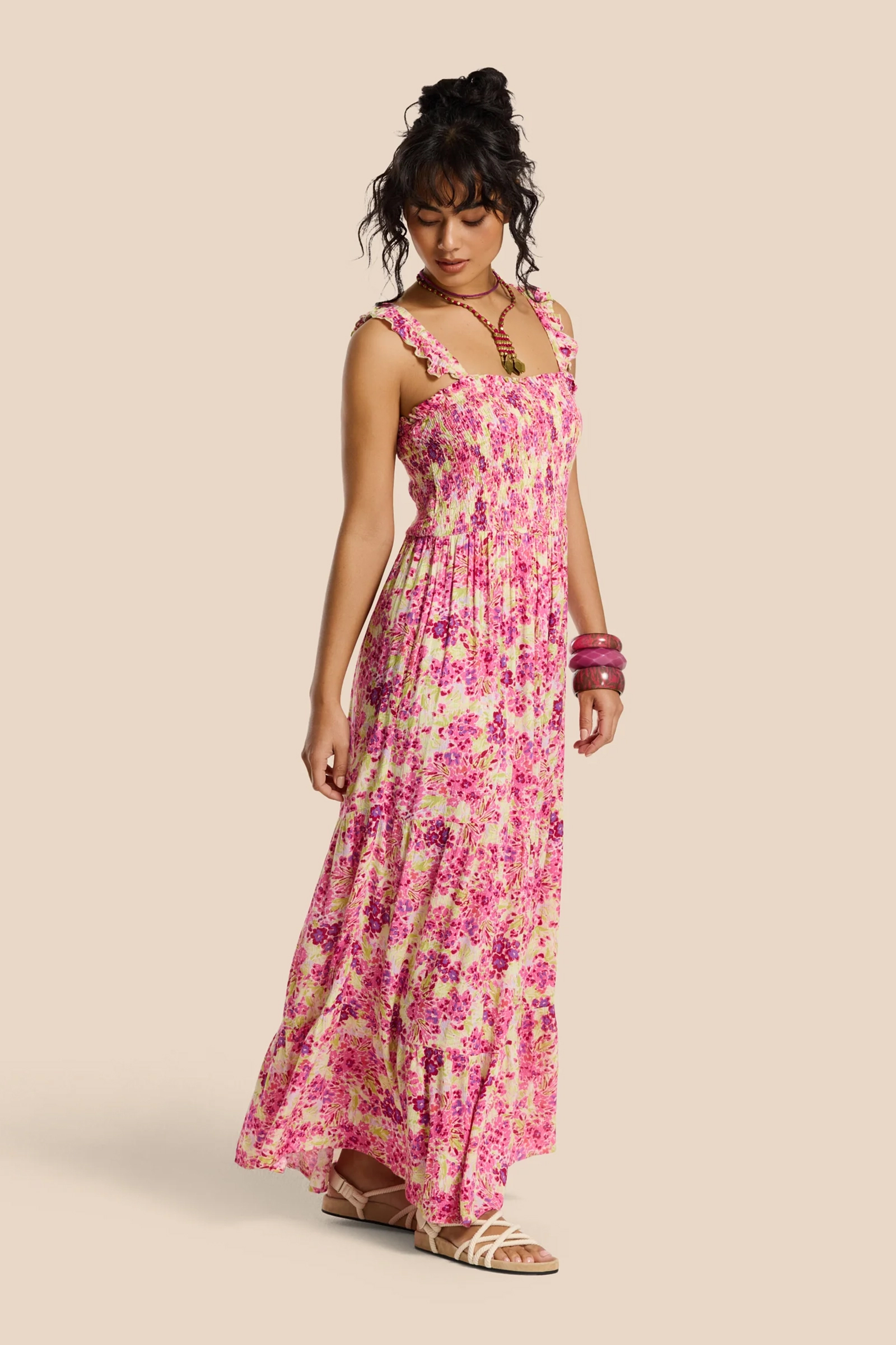 Bad/beach dames jurkje strand rose