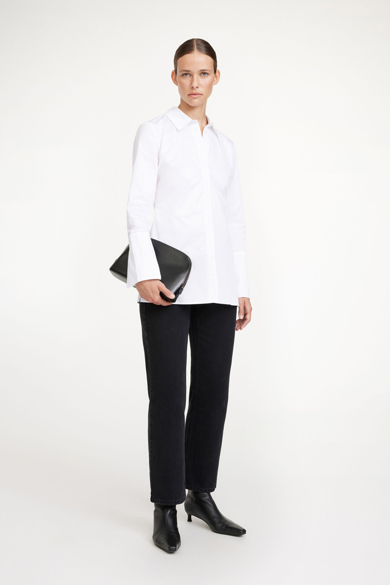 Dames blouse lange mouw wit