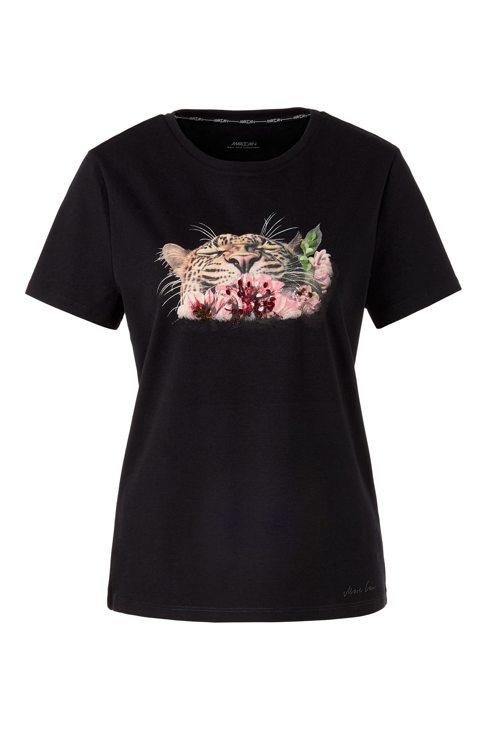 Dames t-shirt korte mouw zwart