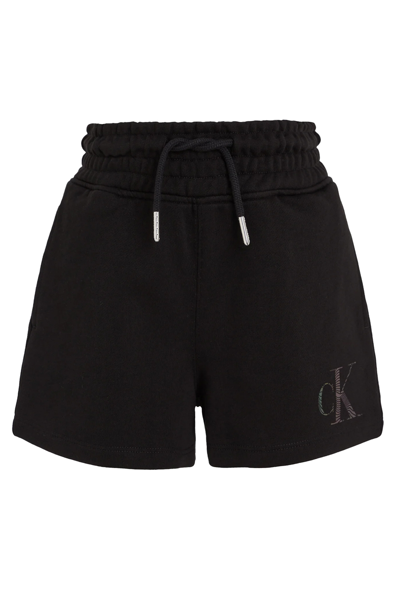 Calvin Klein Iridescent ck logo shorts Zwart-1 1