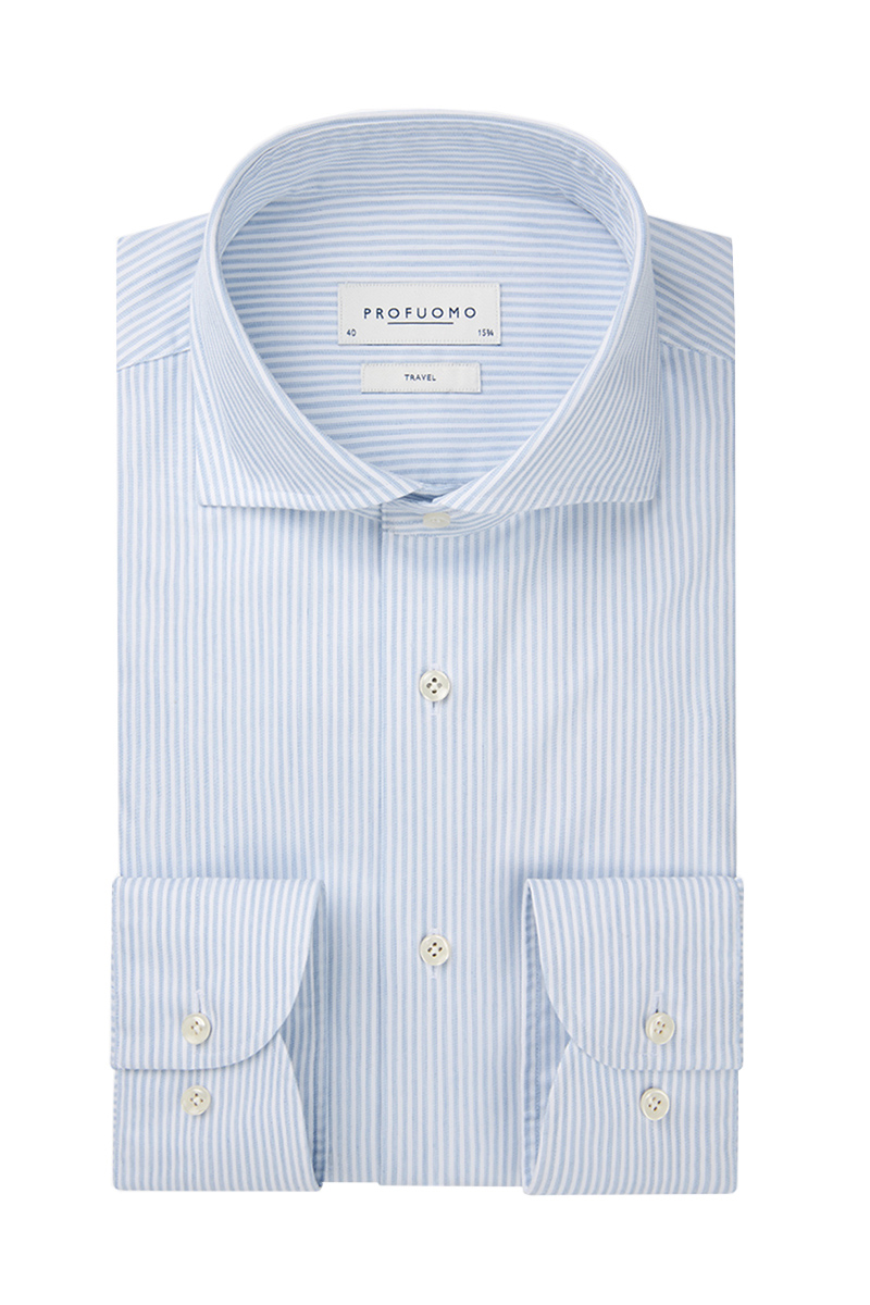 Heren overhemd lm casual blauw