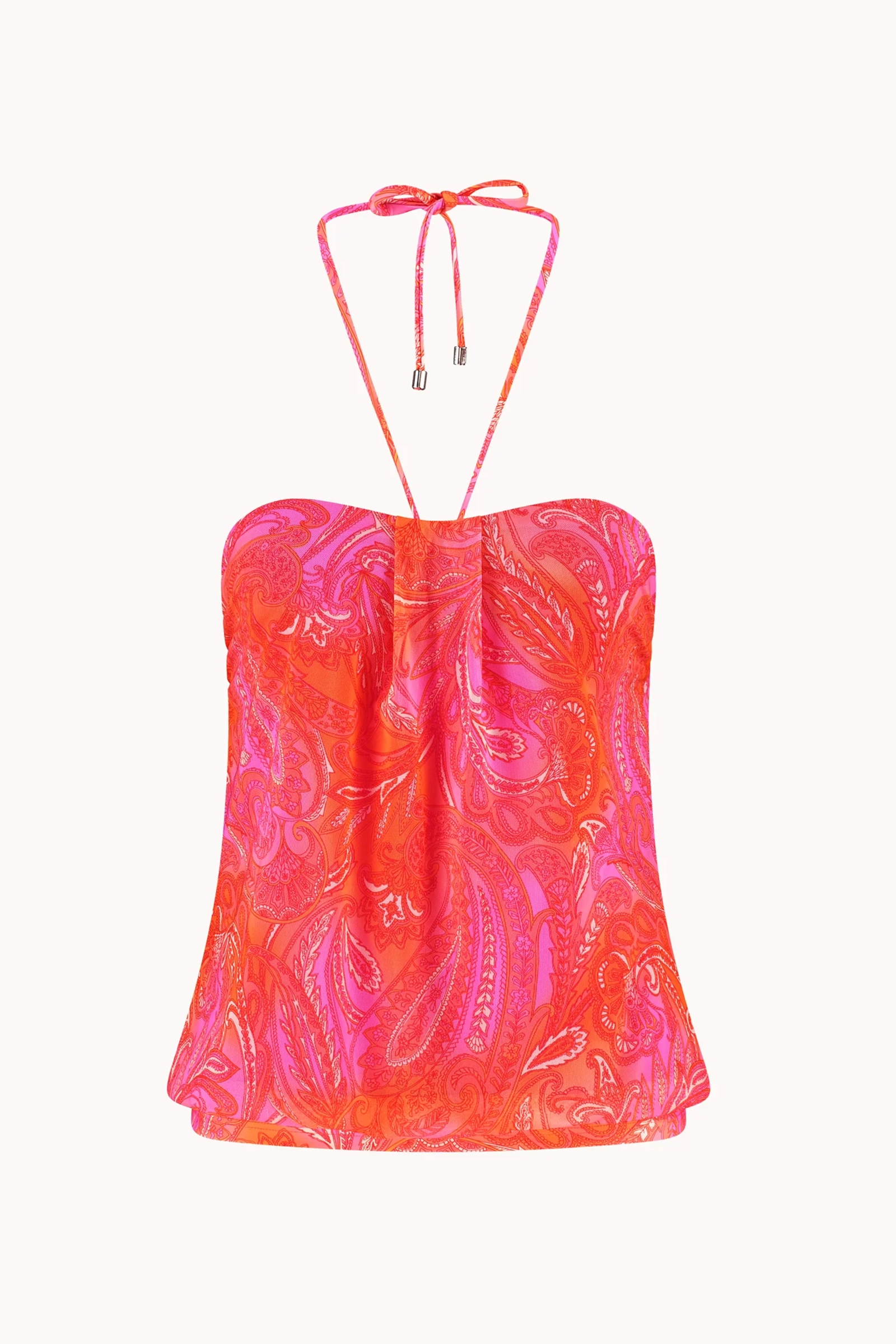 Bad/beach dames tankini oranje