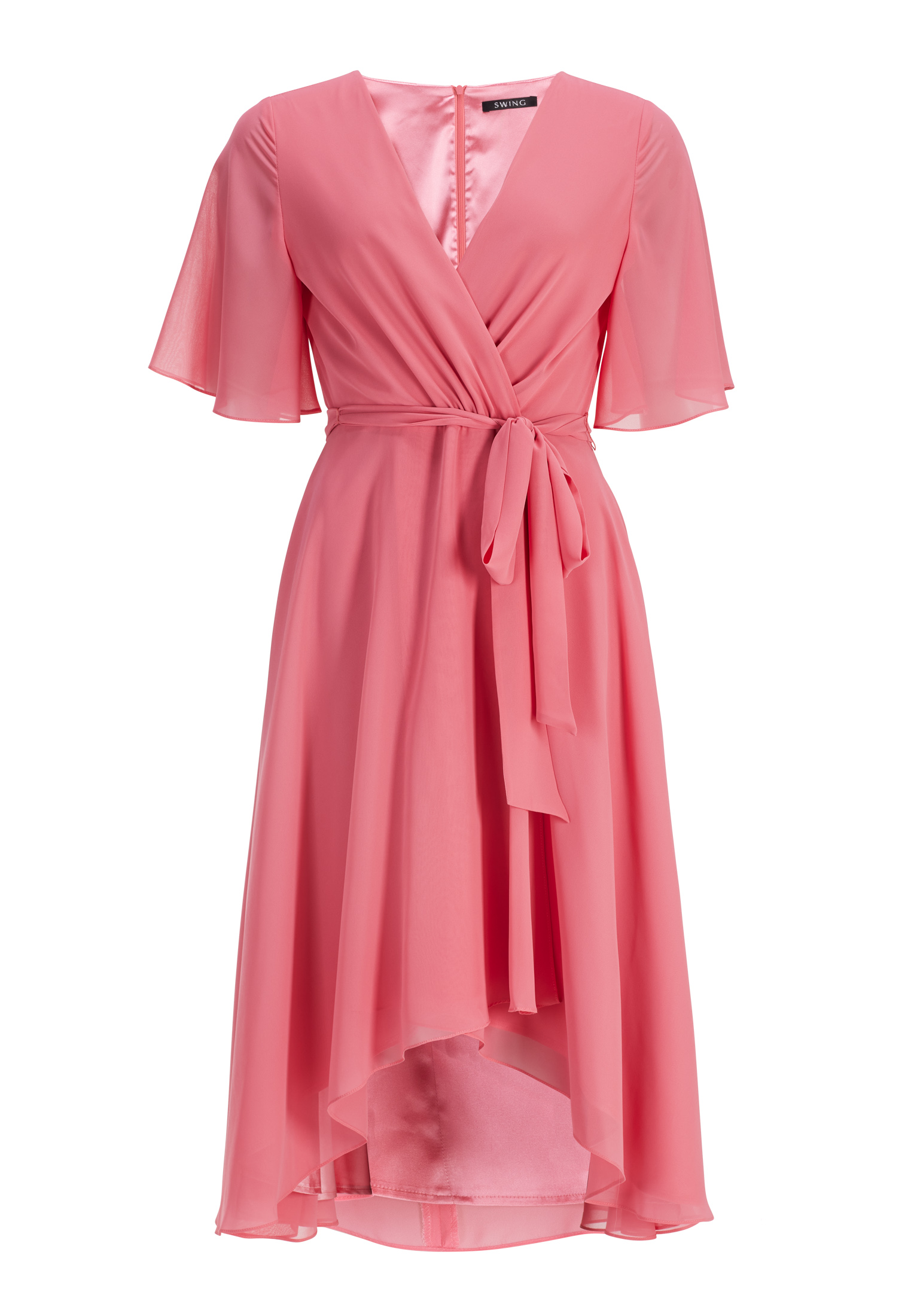 Swing Vokuhila-Kleid aus nachhaltigem Chi melon pink 1