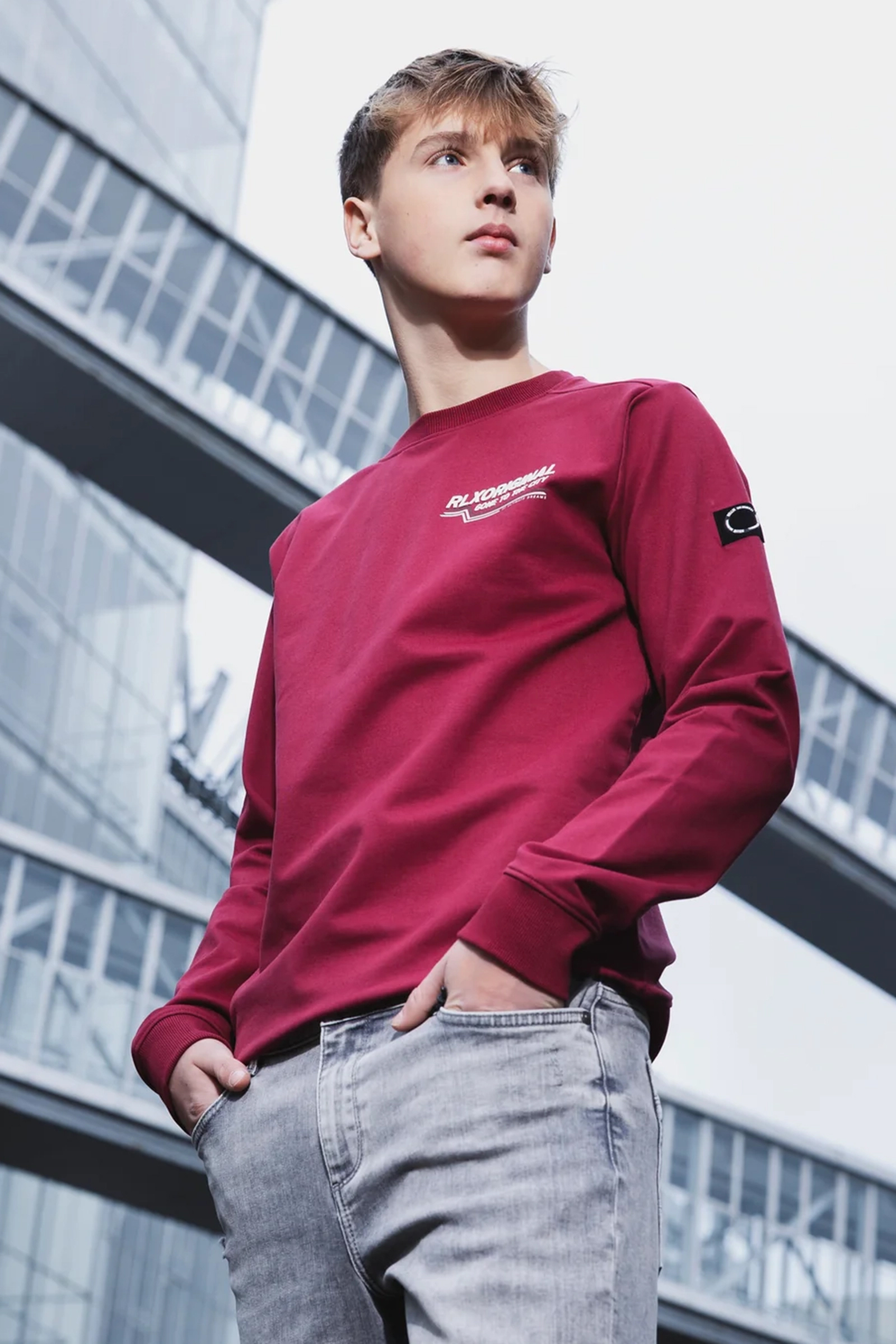 Jongens sweater rood