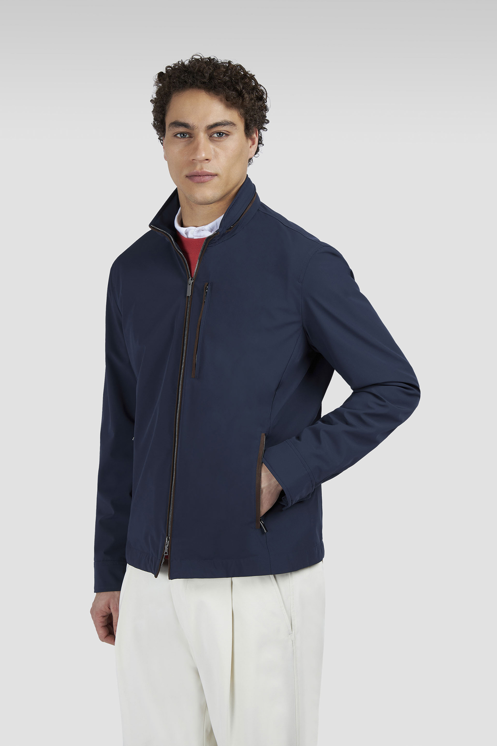Heren jas blauw