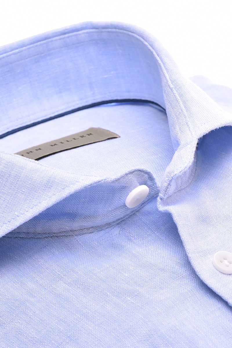 Heren overhemd lm dressual blauw