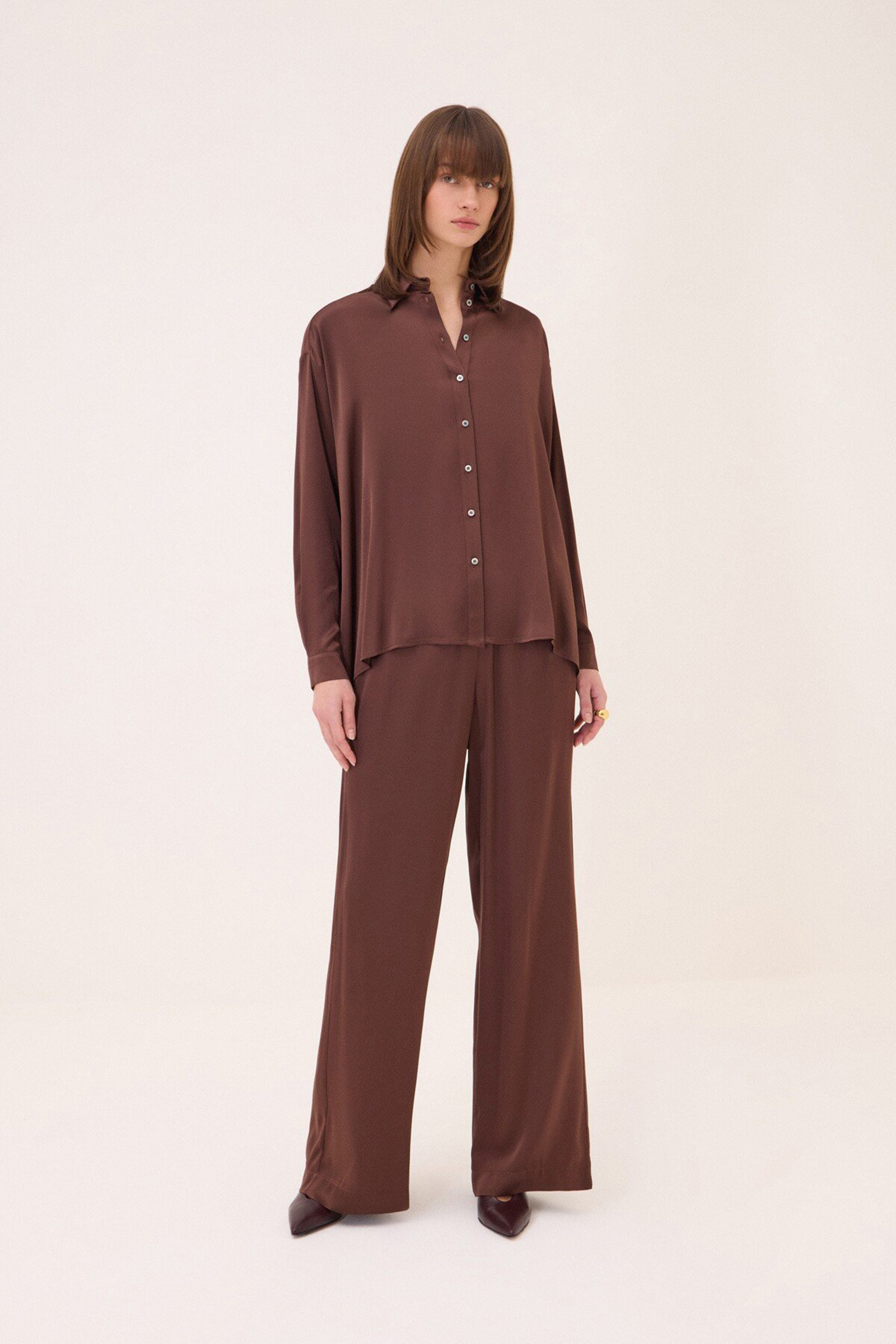 Dames broek bruin