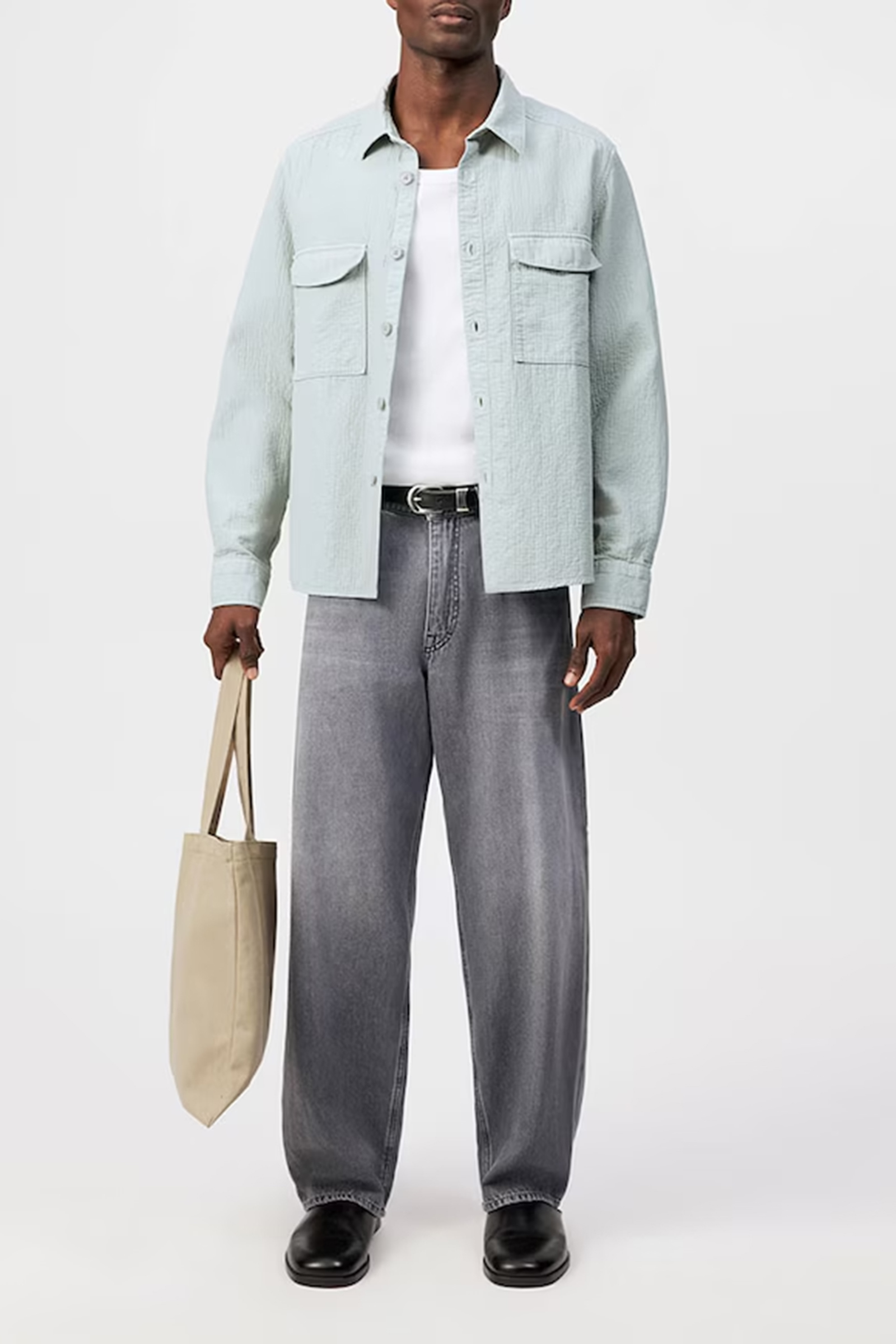 Heren overhemd lm casual groen