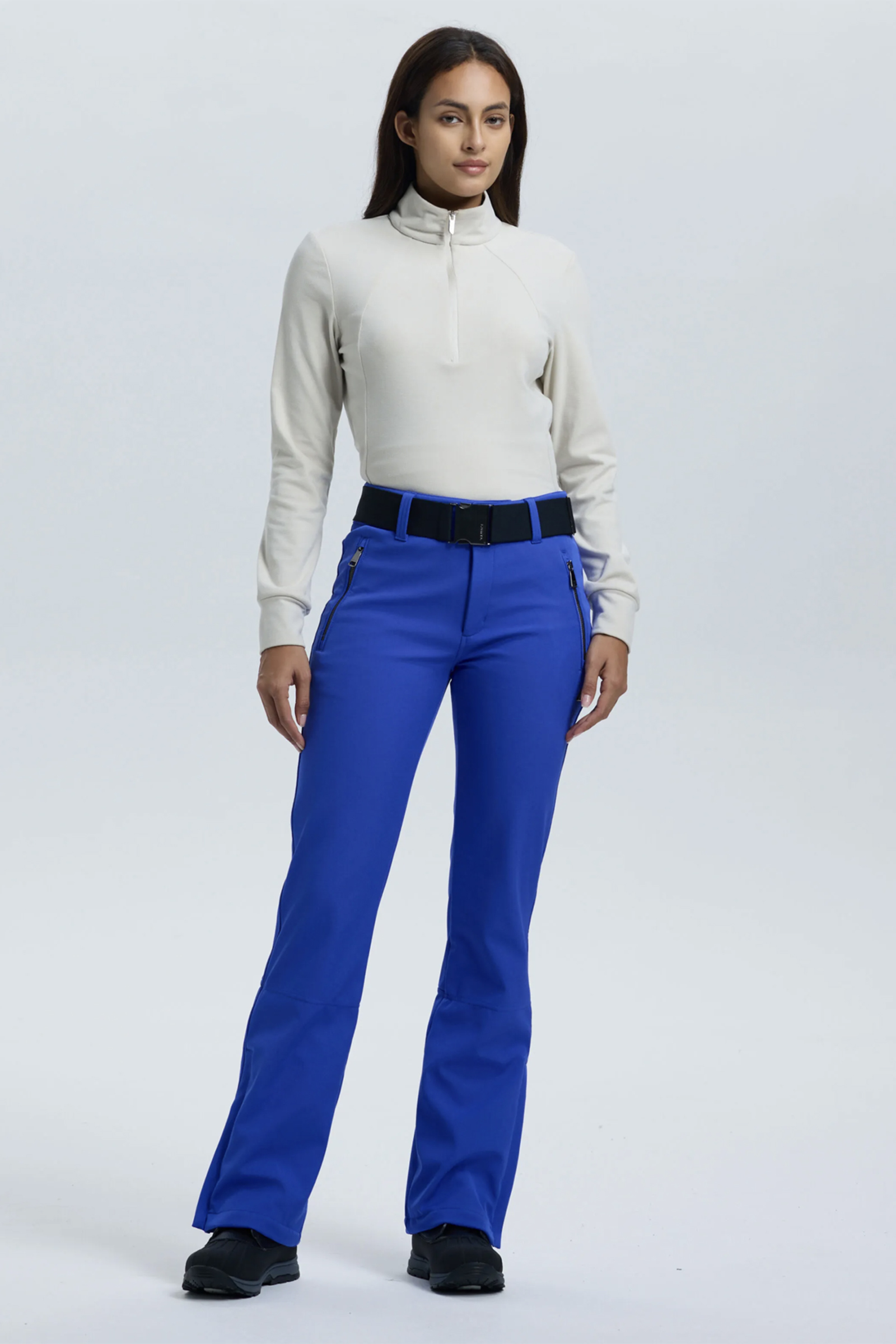 Wintersport dames strechbroek blauw