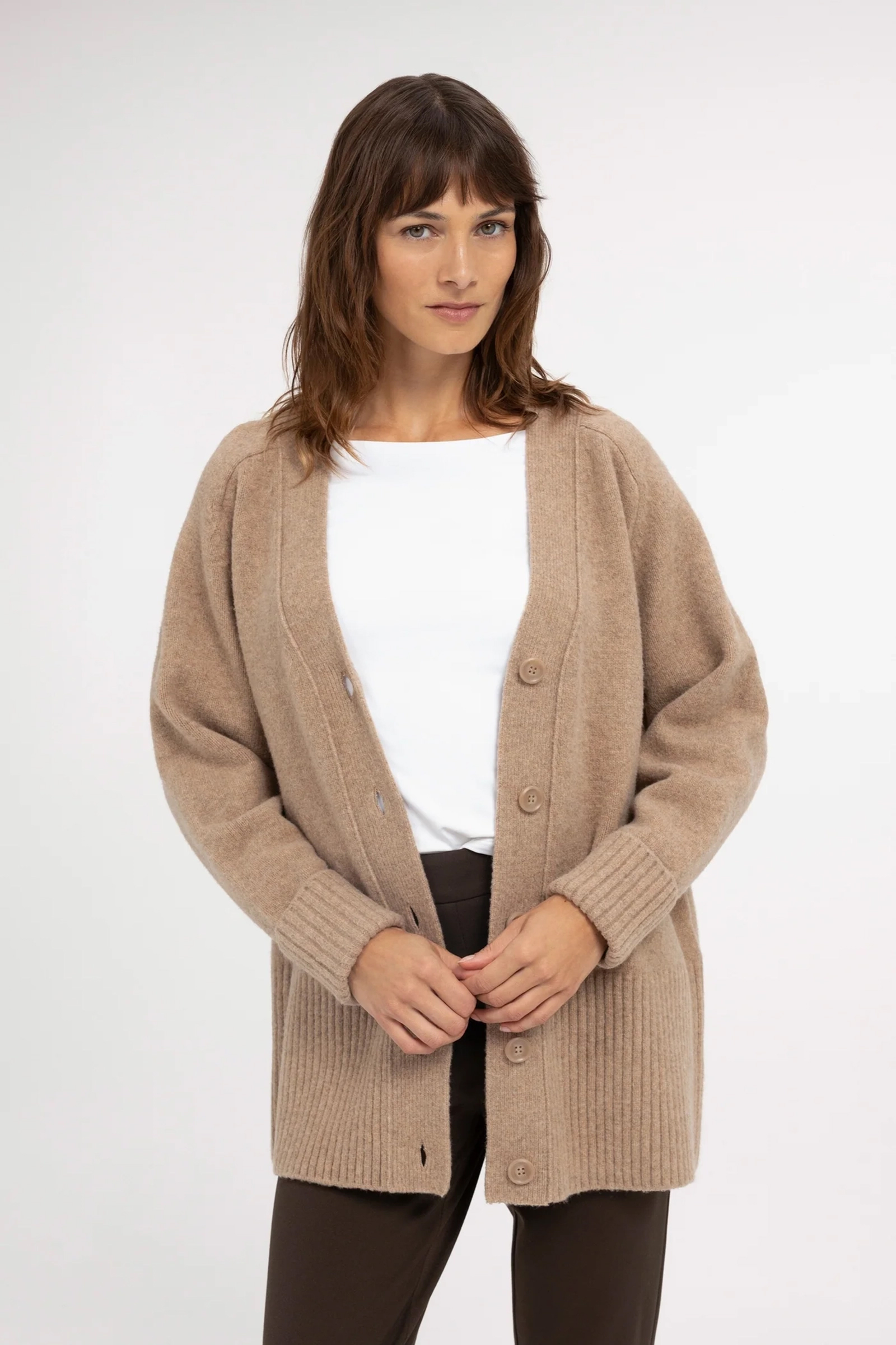 Dames vest bruin