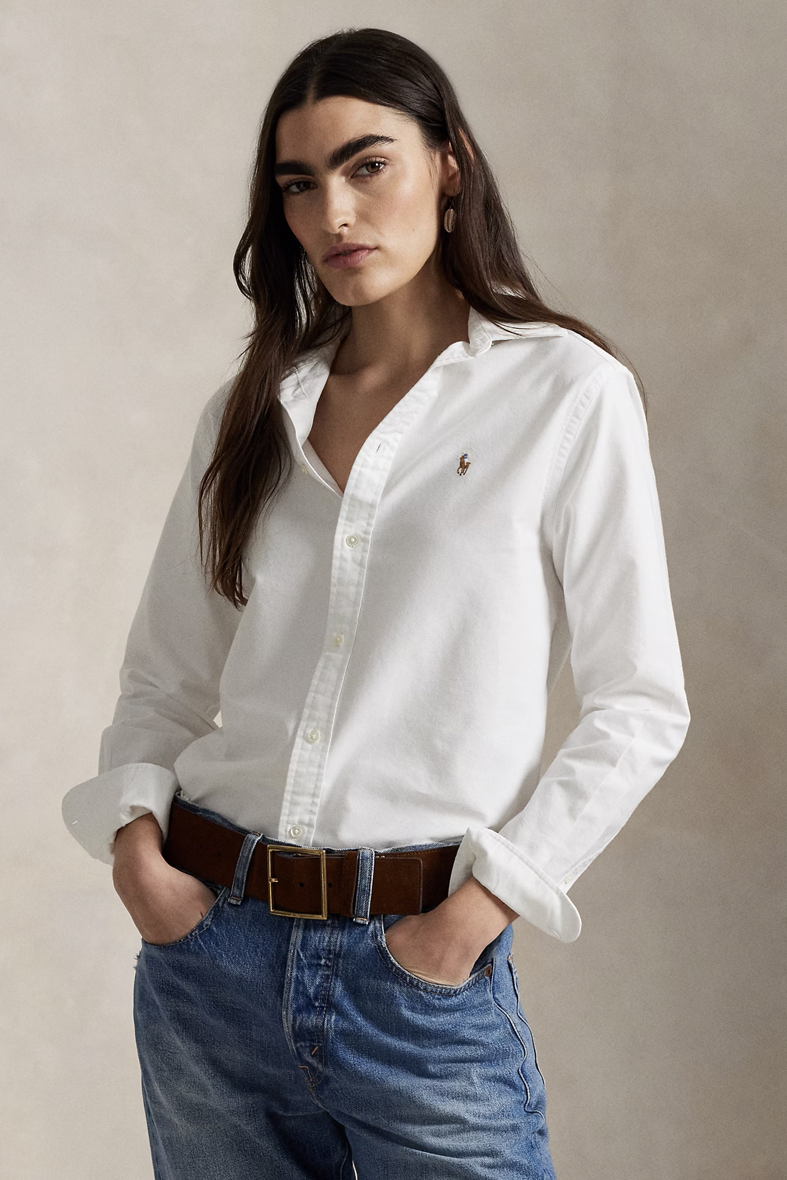 Dames blouse lange mouw wit