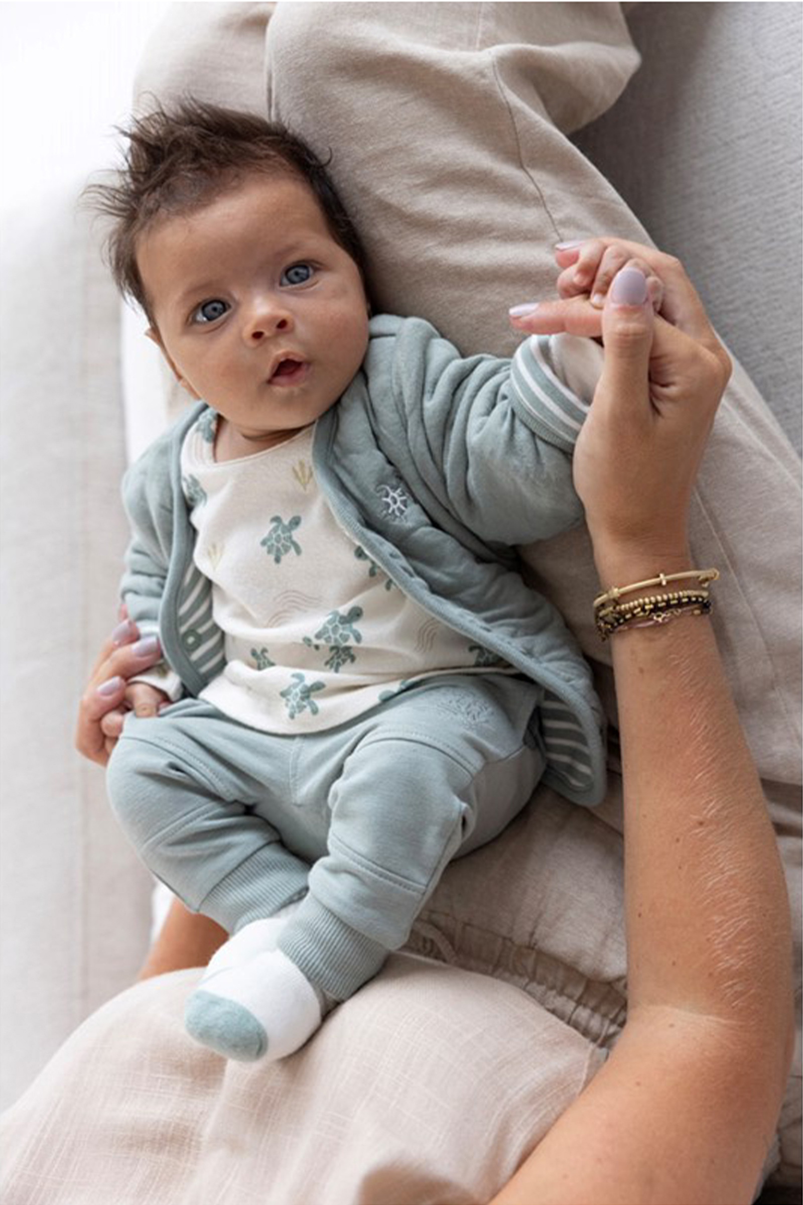 Baby t-shirt lange mouw ecru