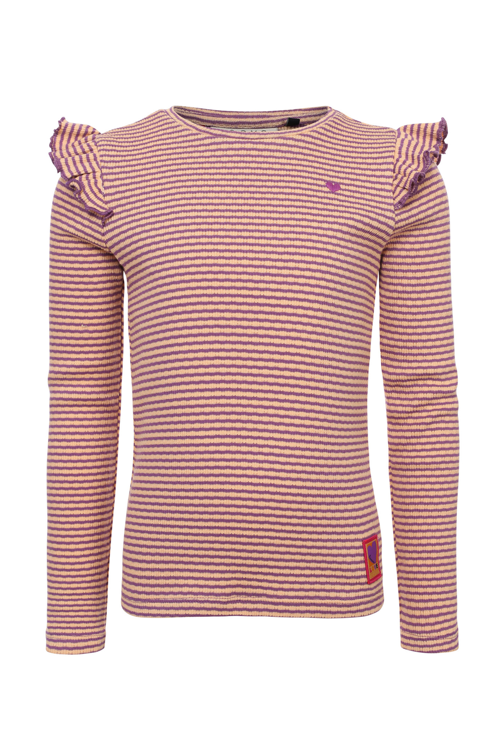 Meisjes t-shirt lange mouw paars